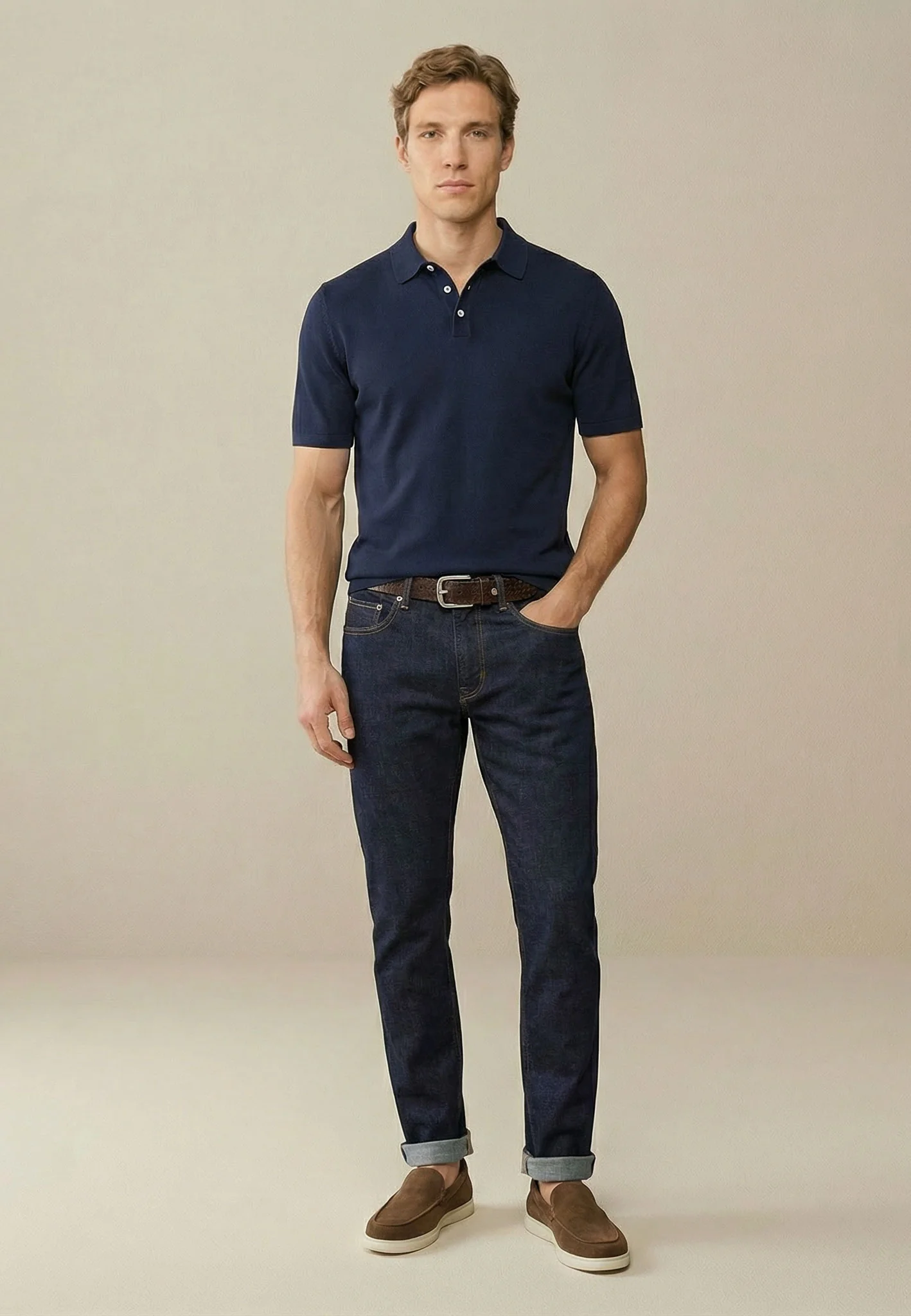 Poloshirt aus Baumwollmix mit klassischem Kragen - Image 17