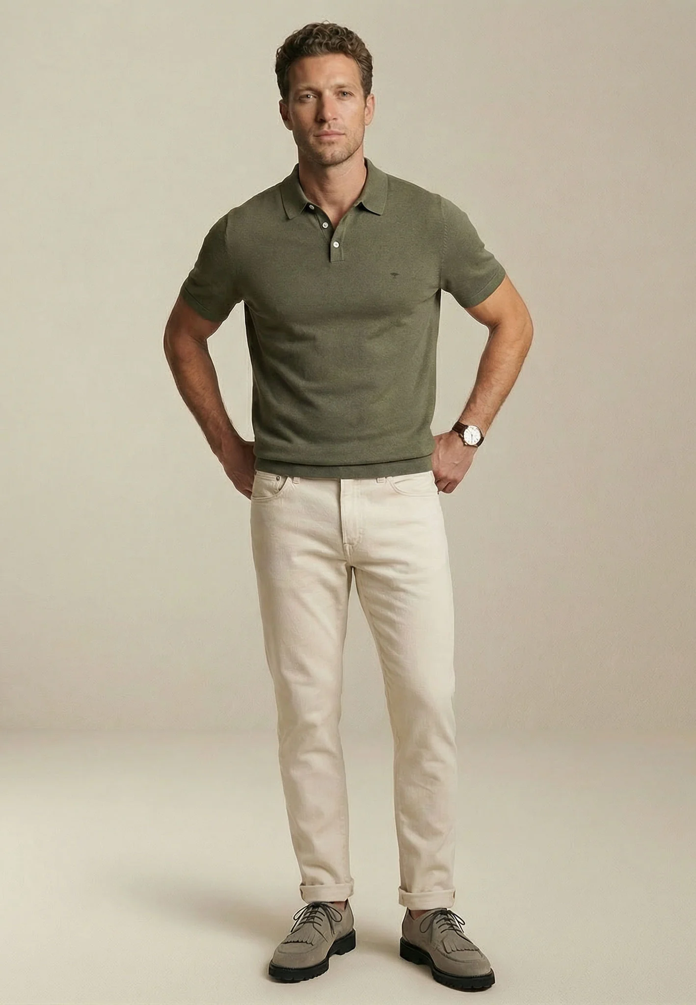 Poloshirt aus Baumwollmix mit klassischem Kragen - Image 22