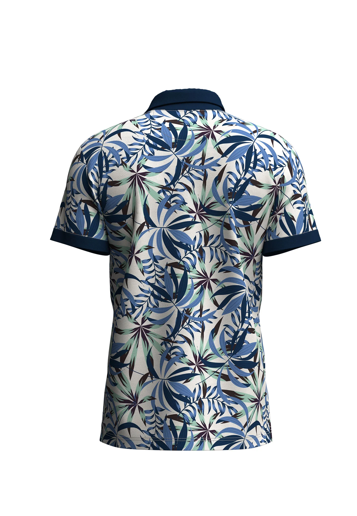 Poloshirt mit tropischem Allover-Print im Casual-Fit - Image 4