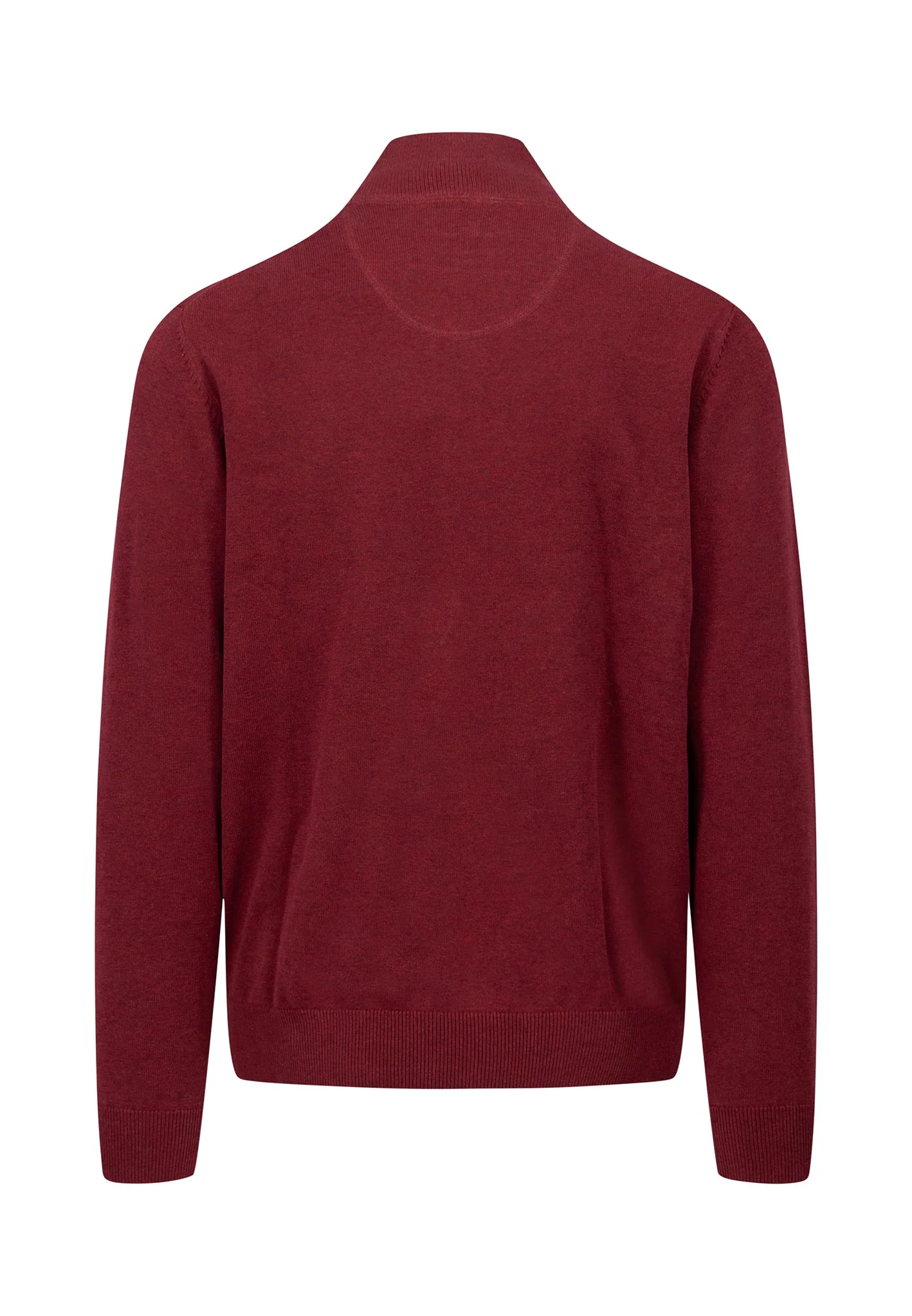 Pullover aus Baumwolle mit Troyer-Kragen und Logo Detail - Image 4