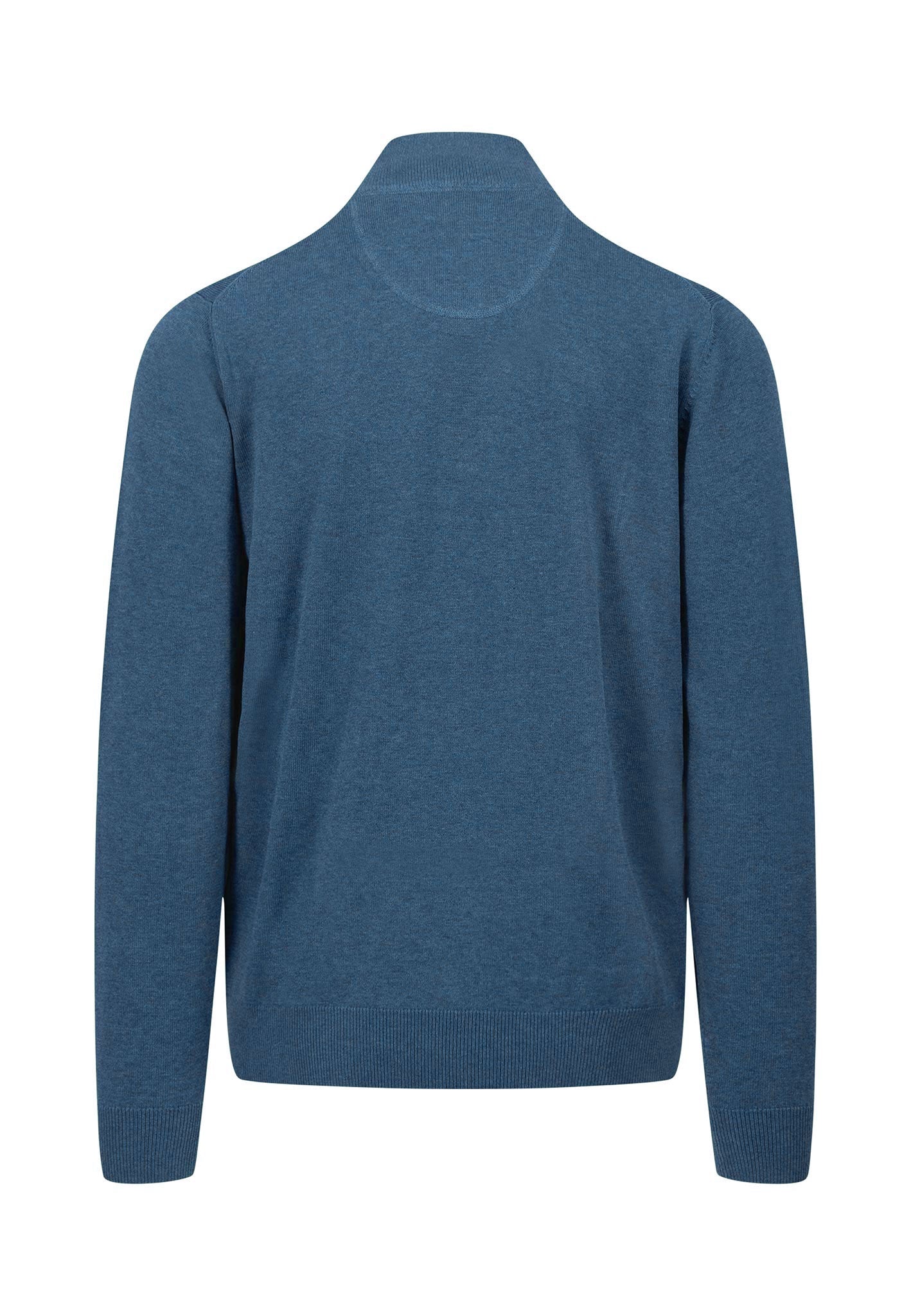 Pullover aus Baumwolle mit Troyer-Kragen und Logo Detail - Image 6