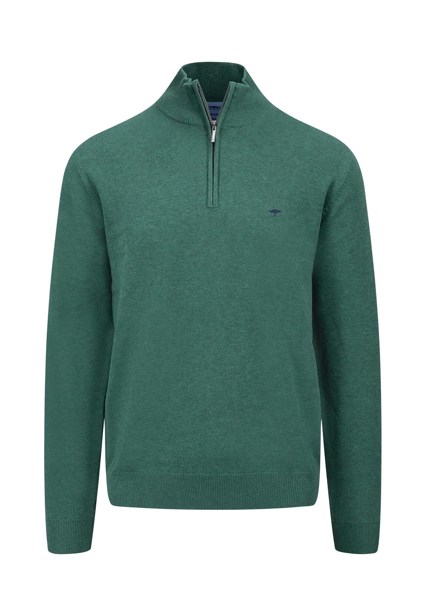 Pullover aus Baumwolle mit Troyer-Kragen und Logo Detail - Image 9