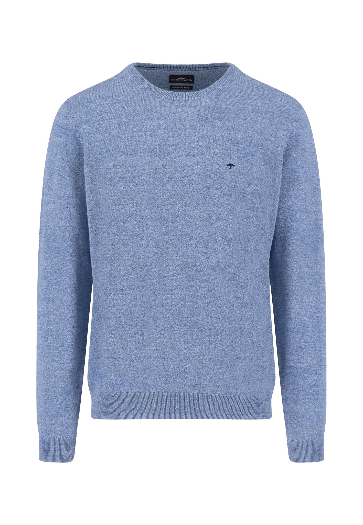 Pullover aus Baumwoll-Wollmix mit Rundhalsausschnitt