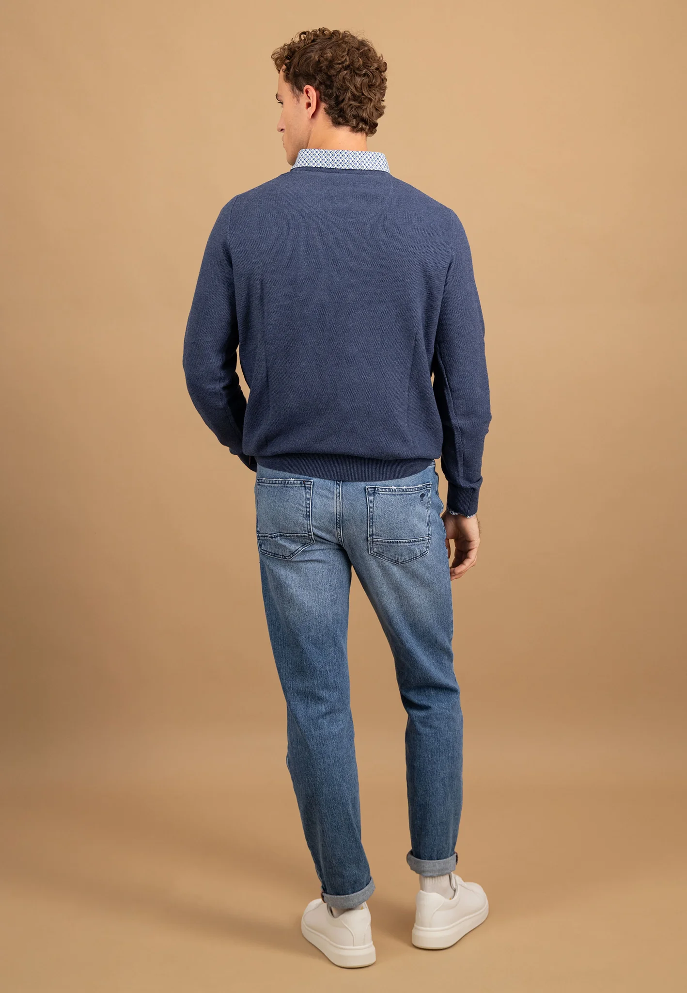Pullover aus Baumwolle mit feiner Struktur - Image 3
