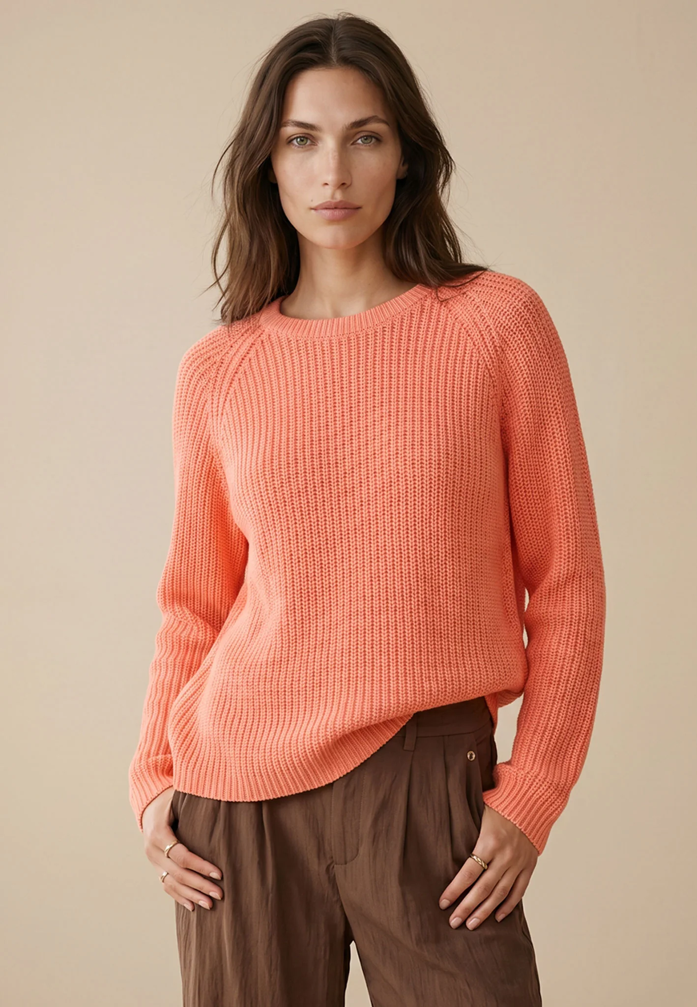 Pullover aus Baumwolle mit Rundhalsausschnitt