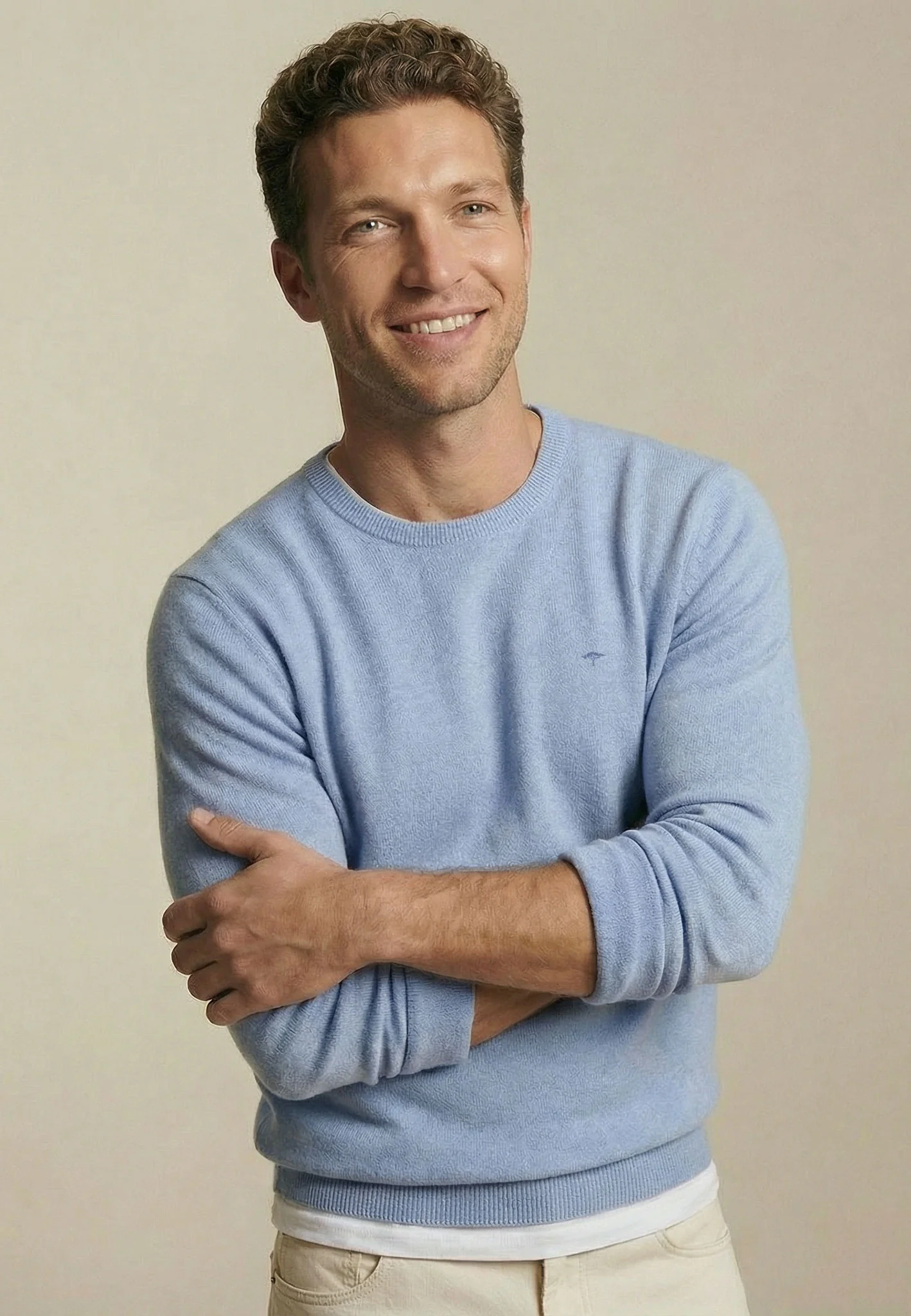 Pullover aus Baumwolle mit Rundhalsausschnitt – Air Cotton