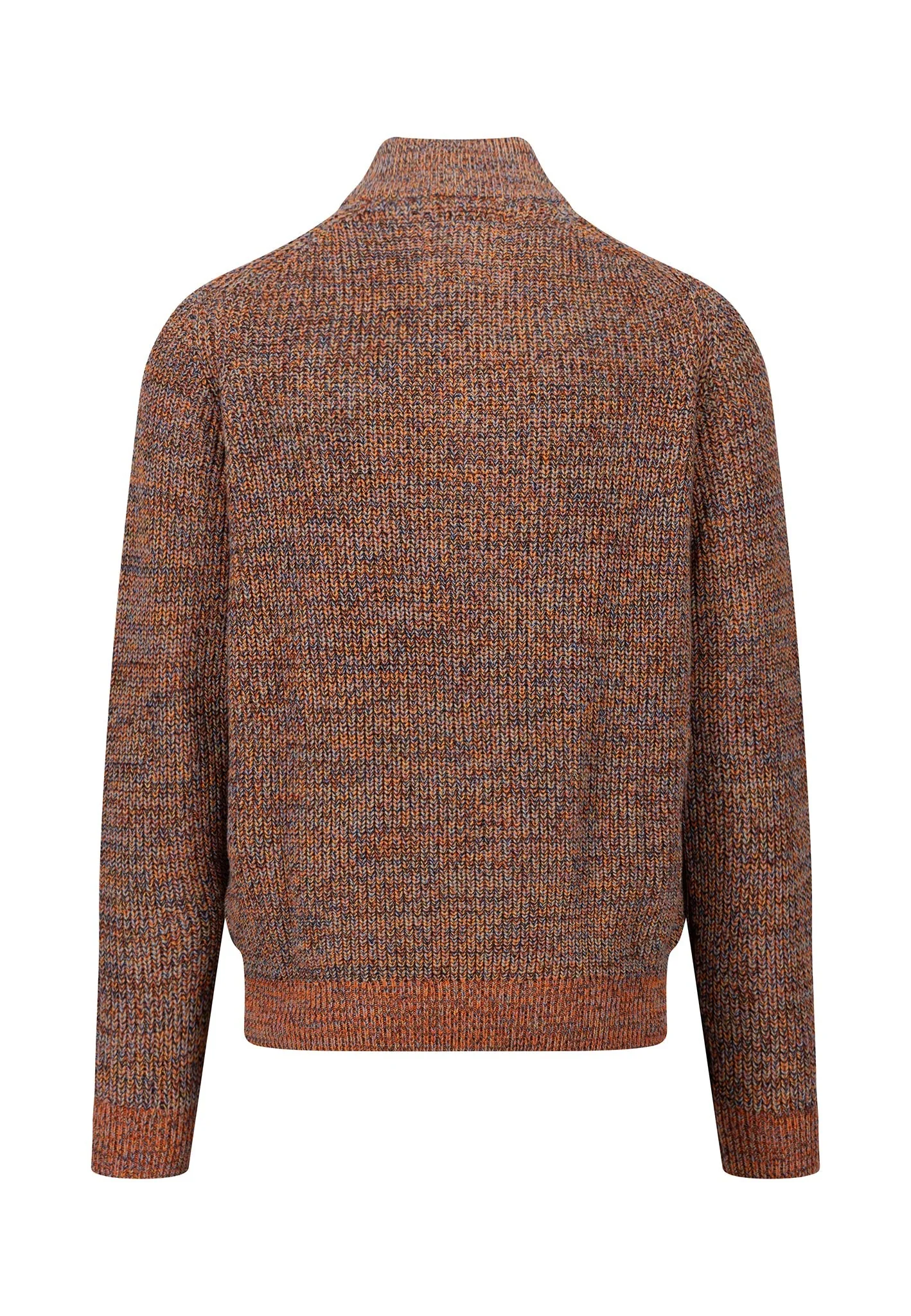 Pullover aus Mouliné-Strick mit Troyer-Kragen - Image 2