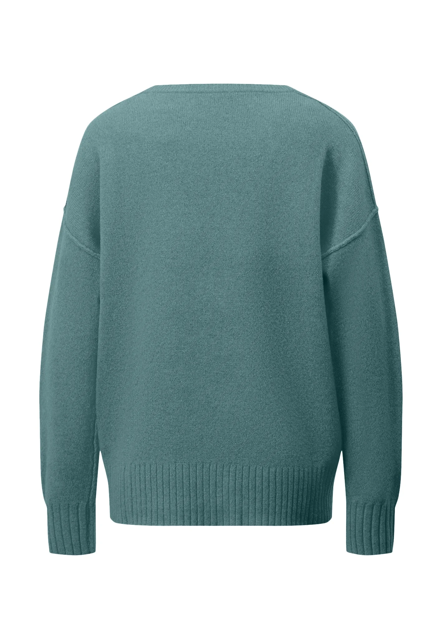 Pullover aus reiner Wolle mit Rundhalsausschnitt und Rippdetails - Image 2