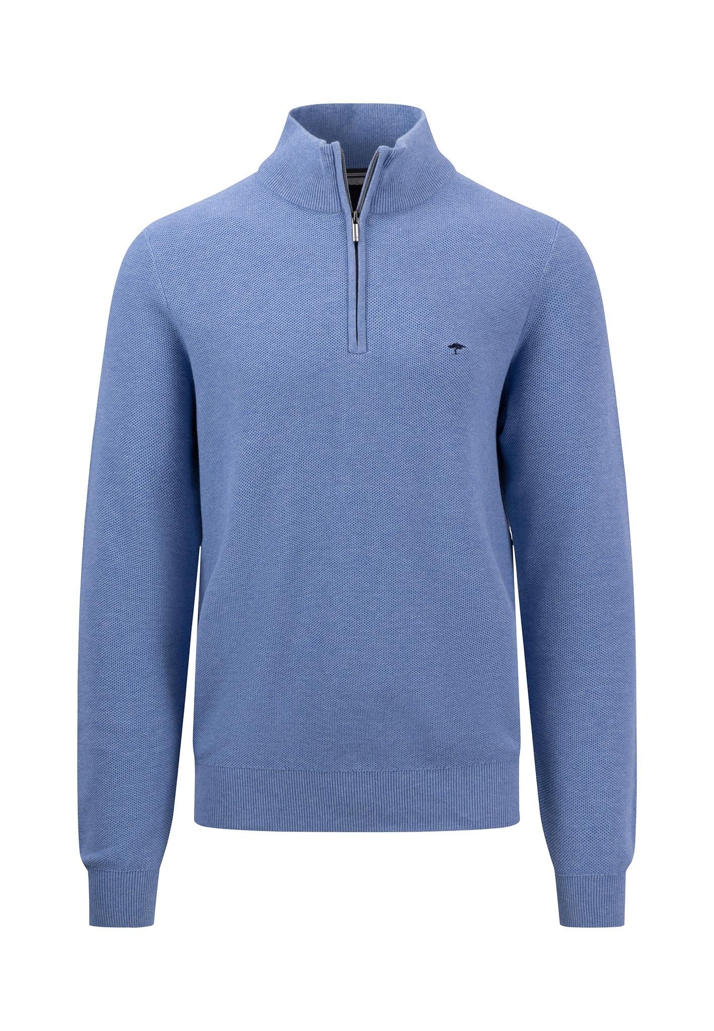Pullover aus Struktur-Strick mit Troyer-Kragen - Image 7