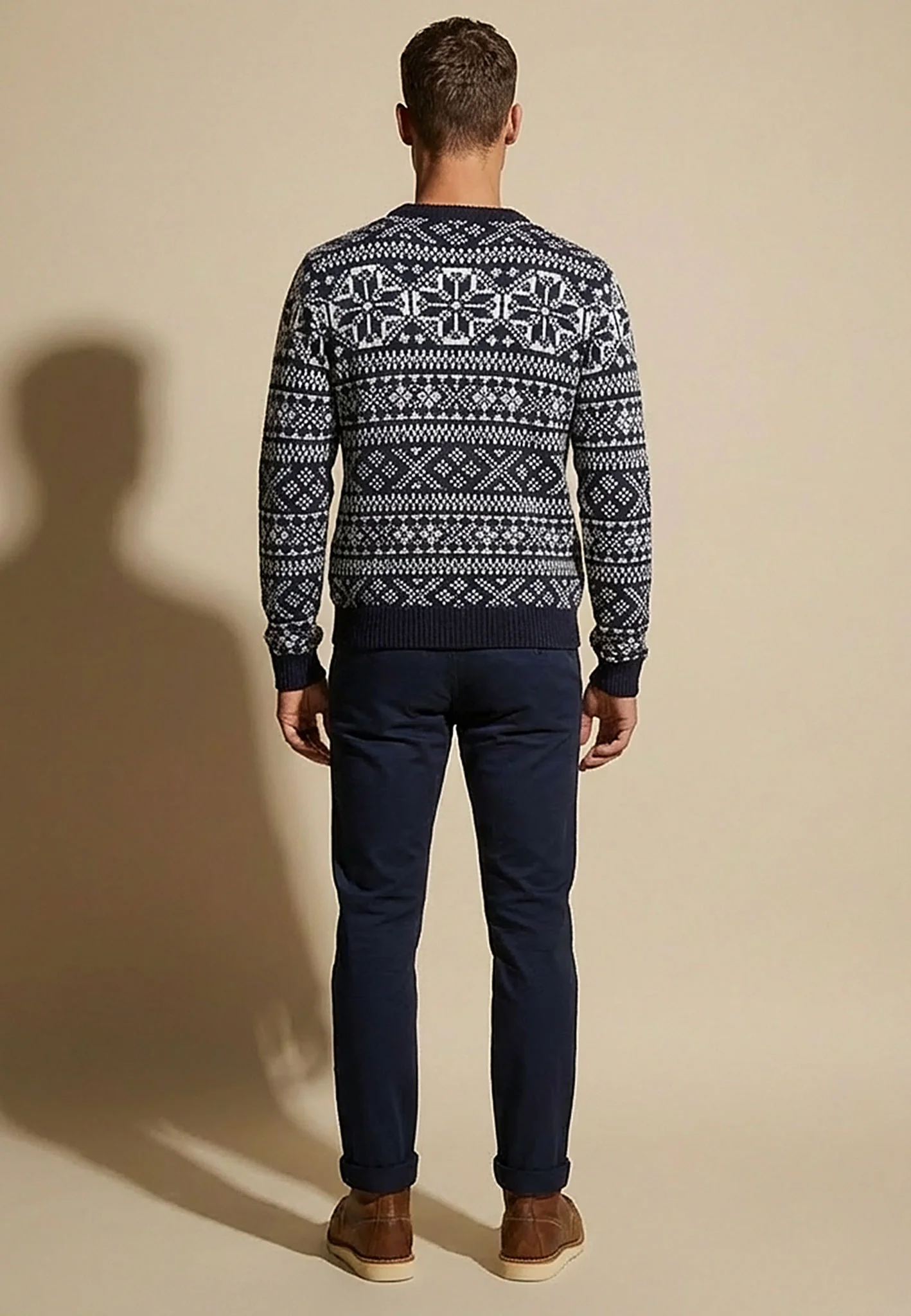 Pullover aus Wollmix mit Rundhalsausschnitt und Norwegermuster - Image 3