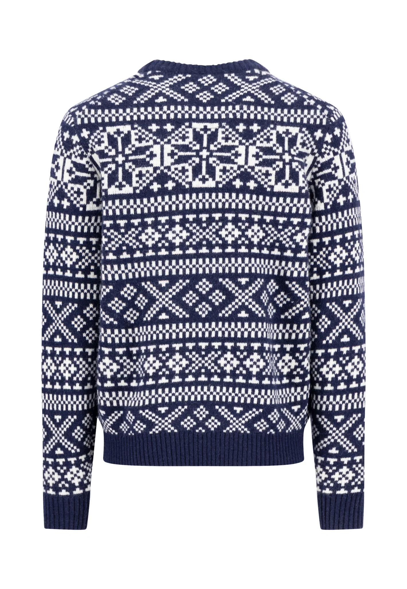 Pullover aus Wollmix mit Rundhalsausschnitt und Norwegermuster - Image 6