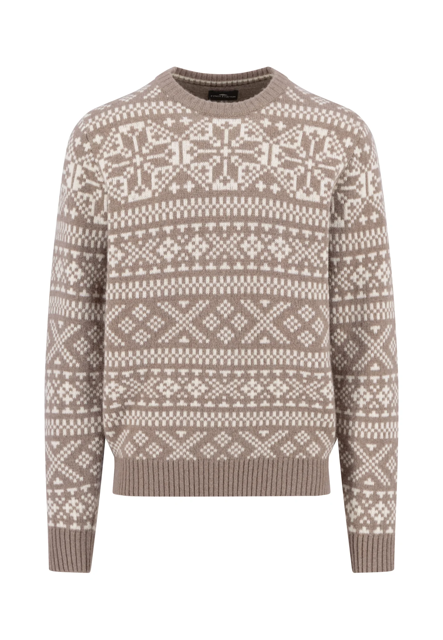 Pullover aus Wollmix mit Rundhalsausschnitt und Norwegermuster - Image 7