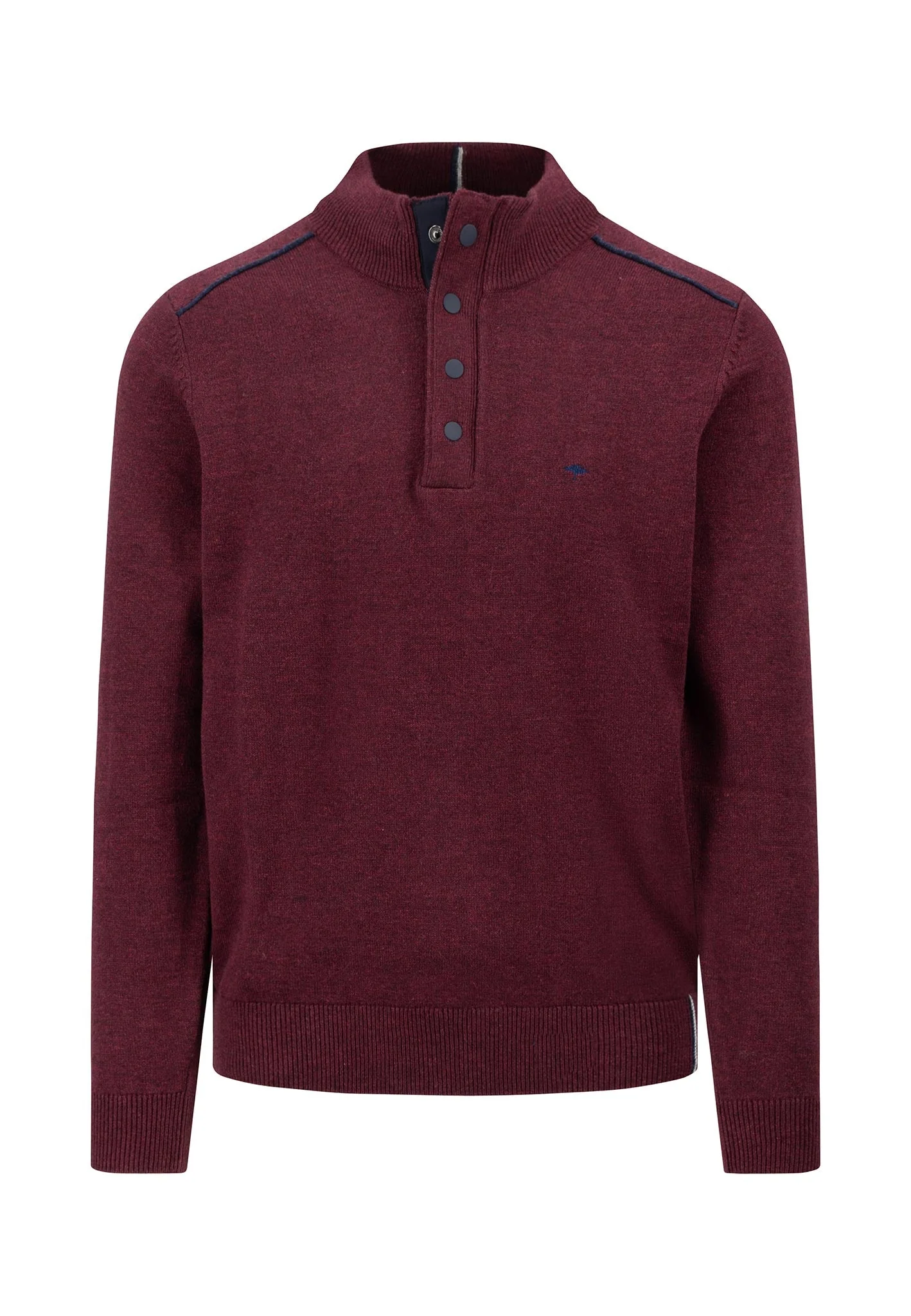 Pullover mit Stehkragen und Kontrastdetails