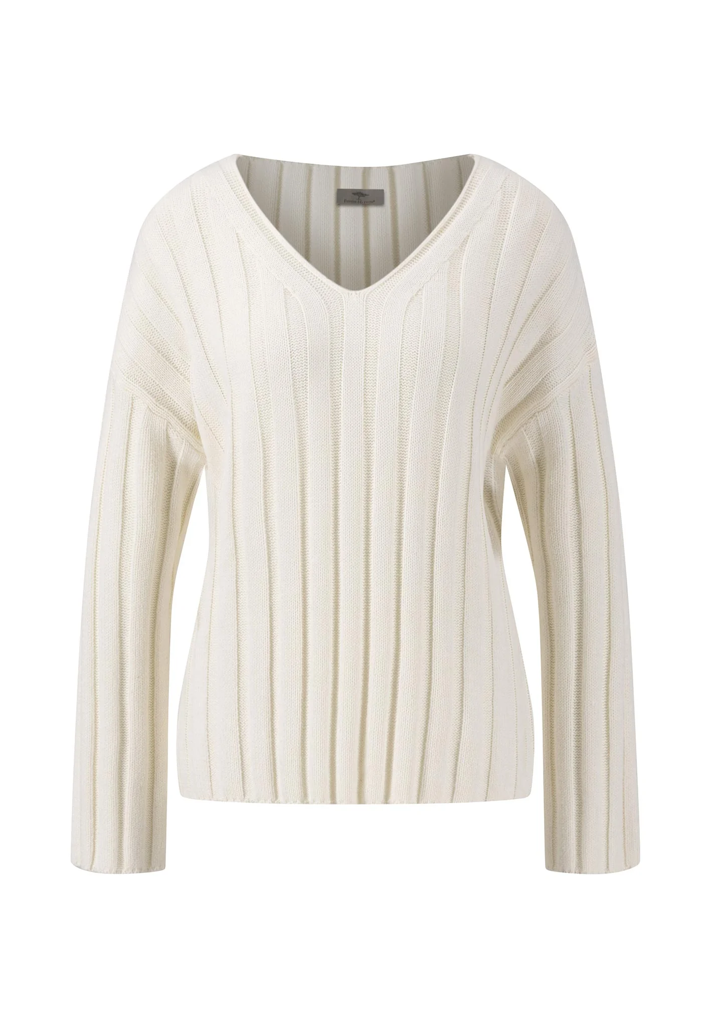 Rippstrickpullover mit V-Ausschnitt - Image 3