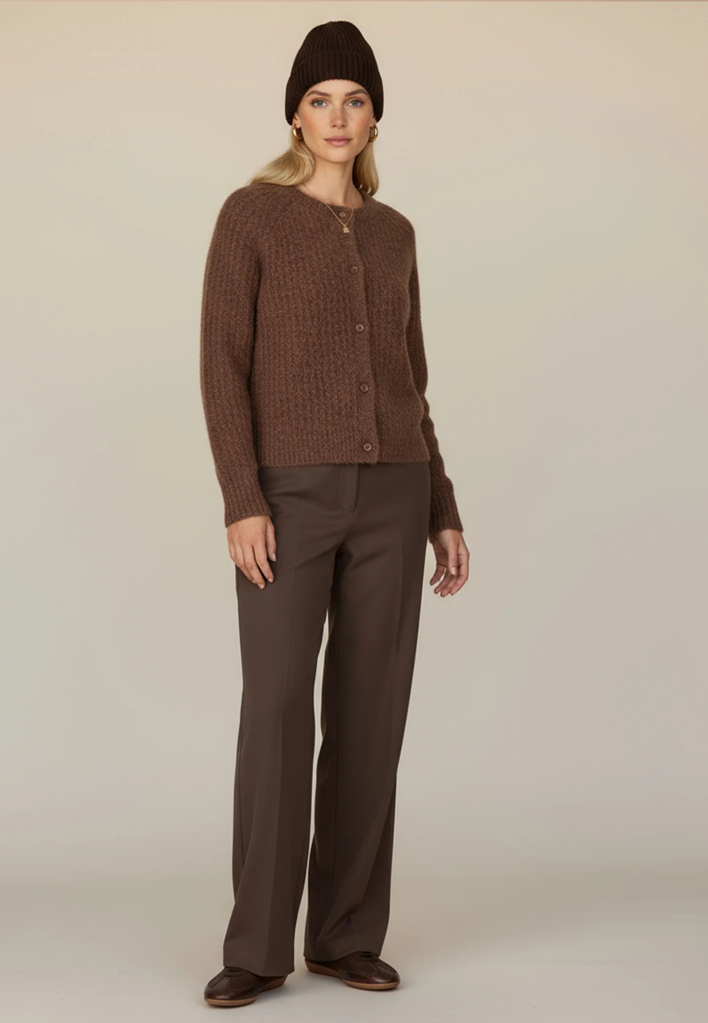Strick-Cardigan aus Wollmix mit Knopfleiste - Image 8