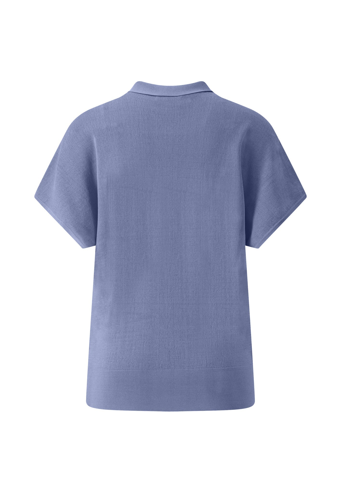 Strick-Poloshirt aus Viskose-Polyamid-Mix mit Halbarm - Image 4