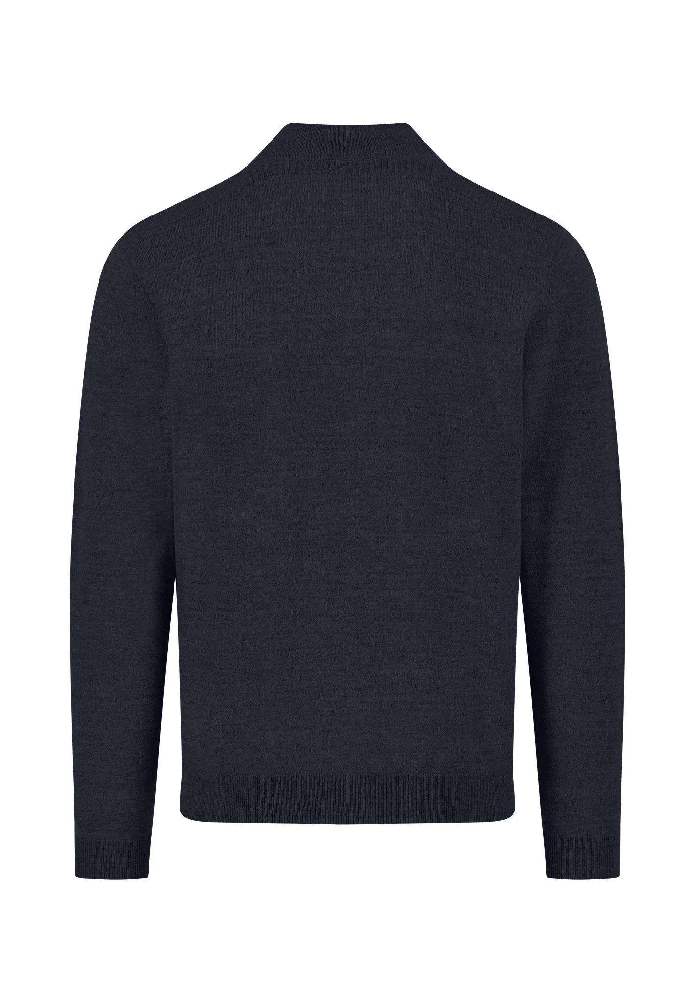 Strickjacke aus Baumwoll-Wollmix mit Reißverschluss und Stehkragen - Image 2