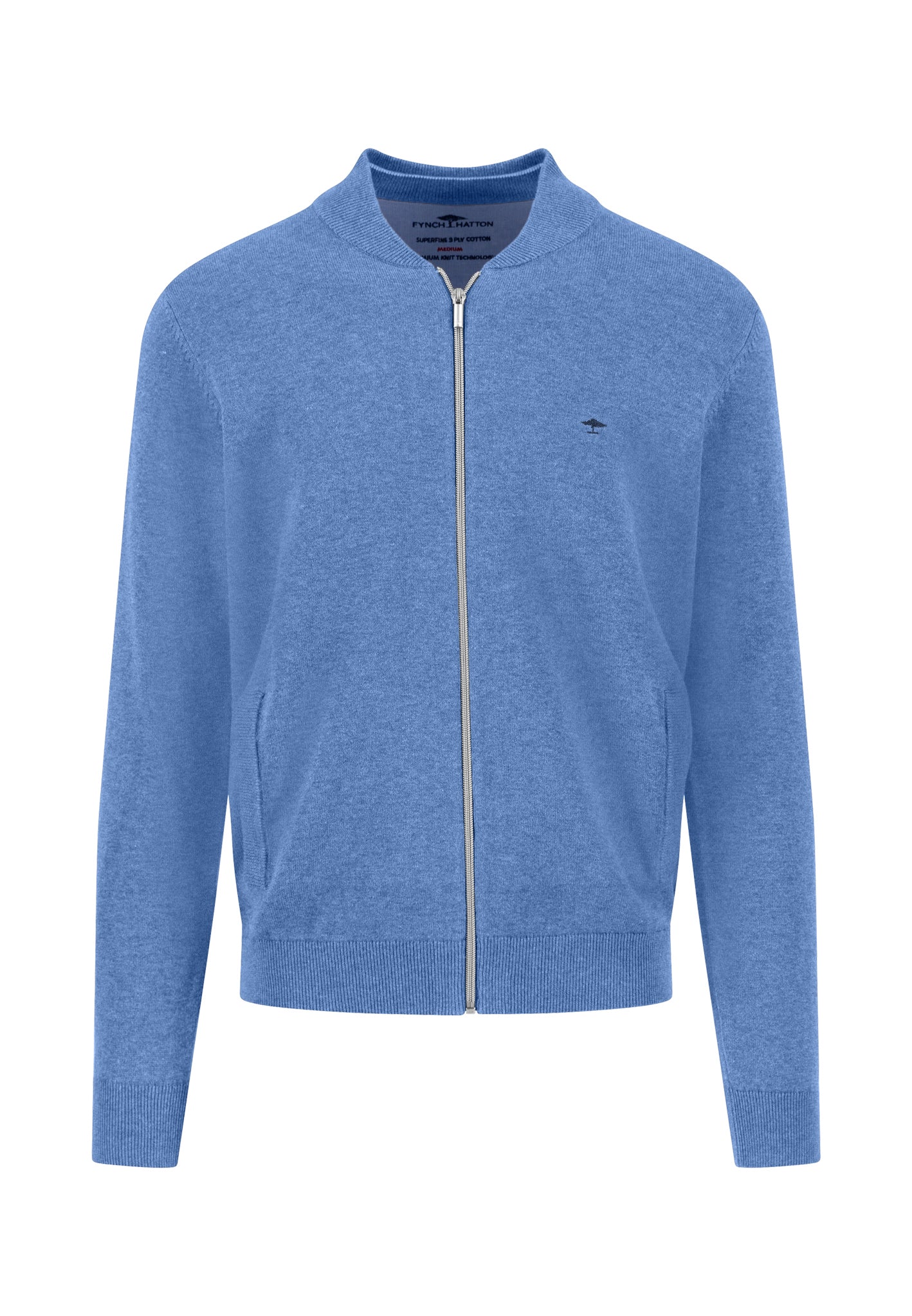 Strickjacke aus Baumwolle mit Reißverschluss und Stehkragen - Image 11