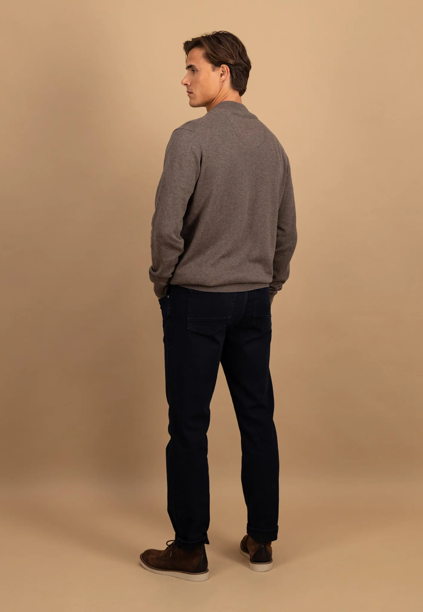 Strickjacke aus Baumwolle mit Reißverschluss und Stehkragen - Image 17