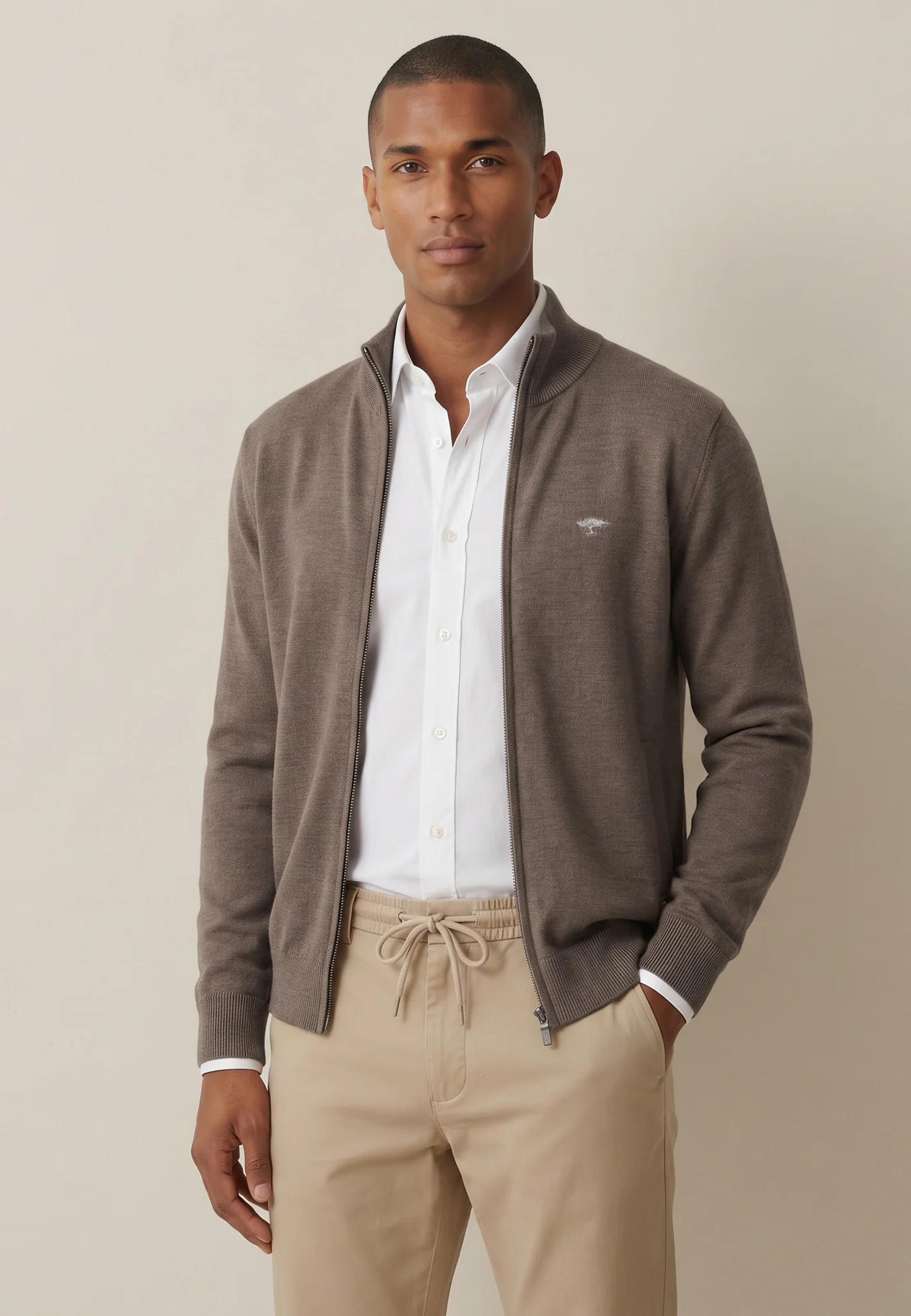 Strickjacke aus Baumwolle mit Stehkragen - Image 18