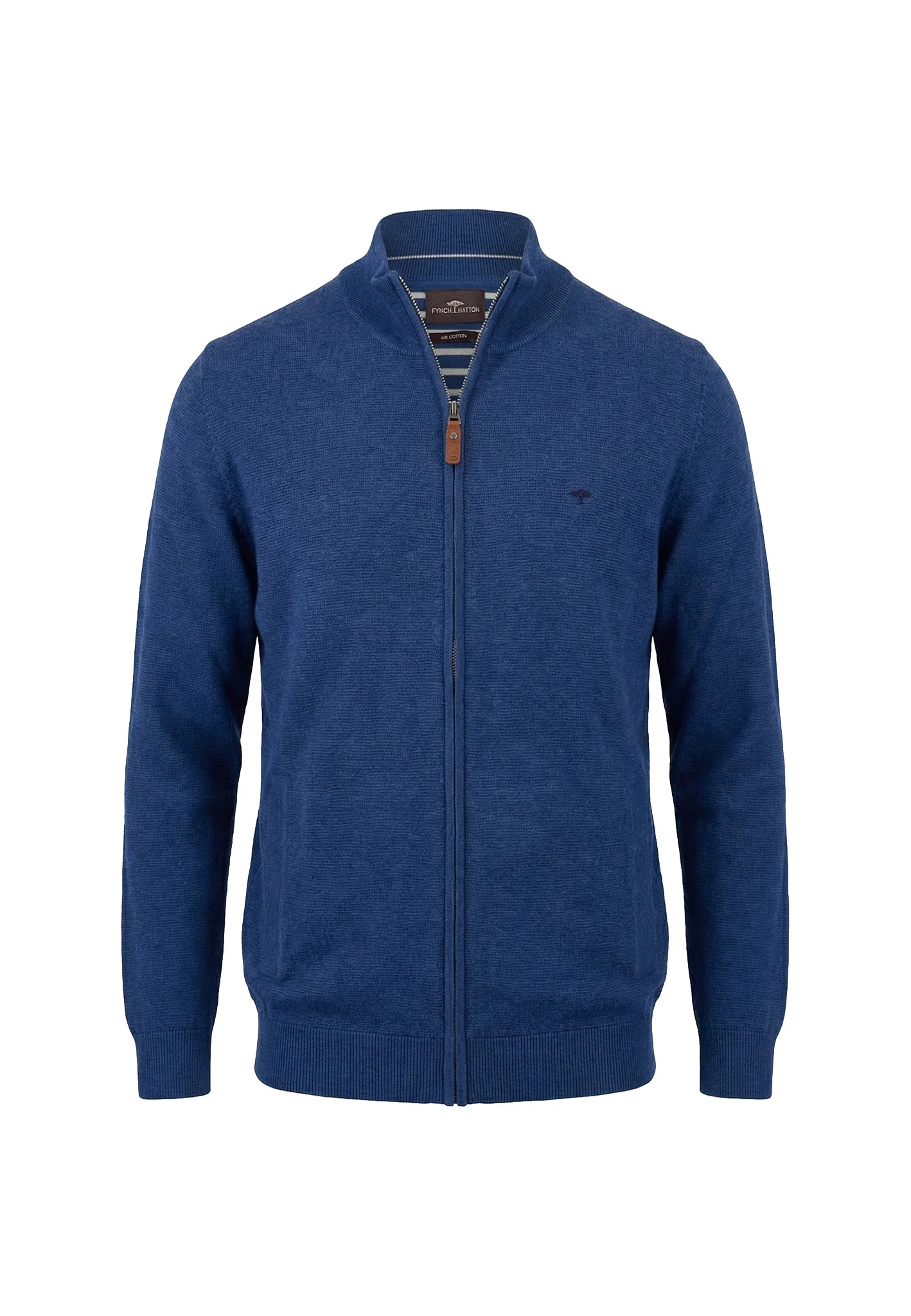 Strickjacke aus Baumwolle mit Stehkragen und Reißverschluss – Air Cotton - Image 4