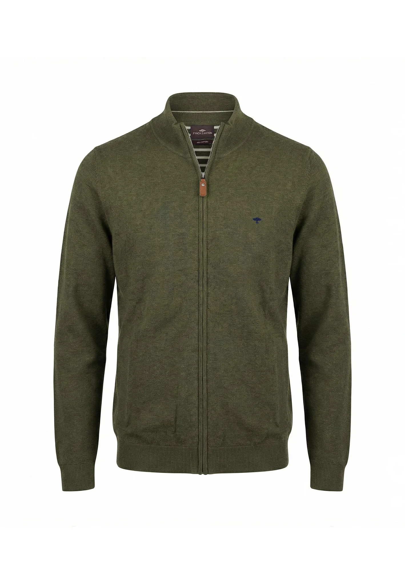 Strickjacke aus Baumwolle mit Stehkragen und Reißverschluss – Air Cotton - Image 9