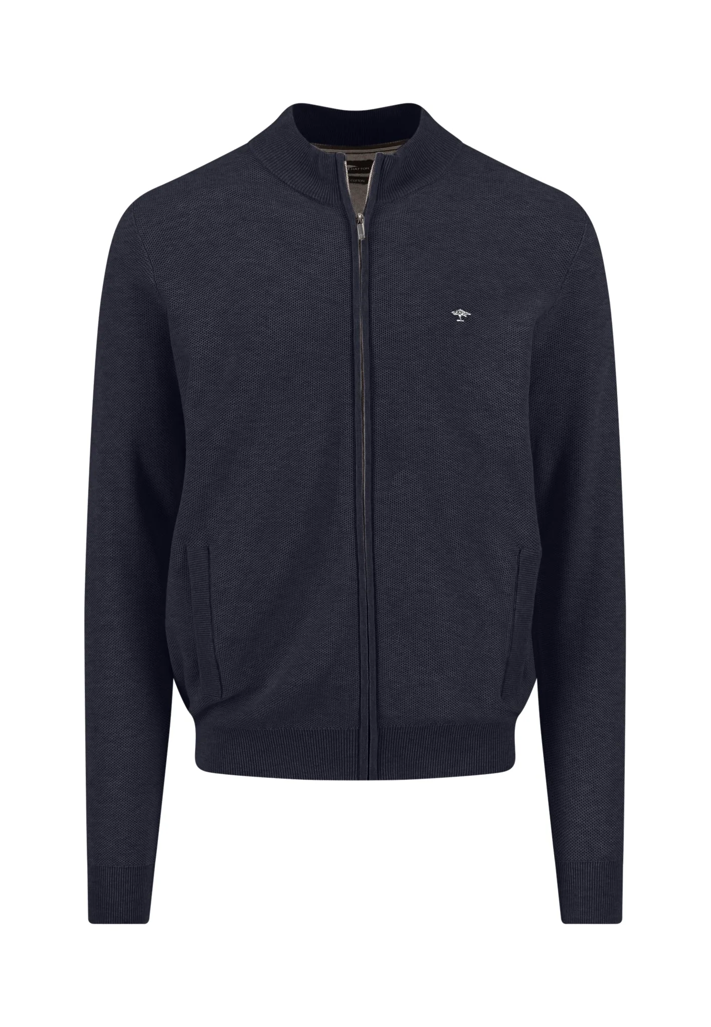 Strickjacke aus reiner Baumwolle mit Reißverschluss und Stehkragen - Image 14