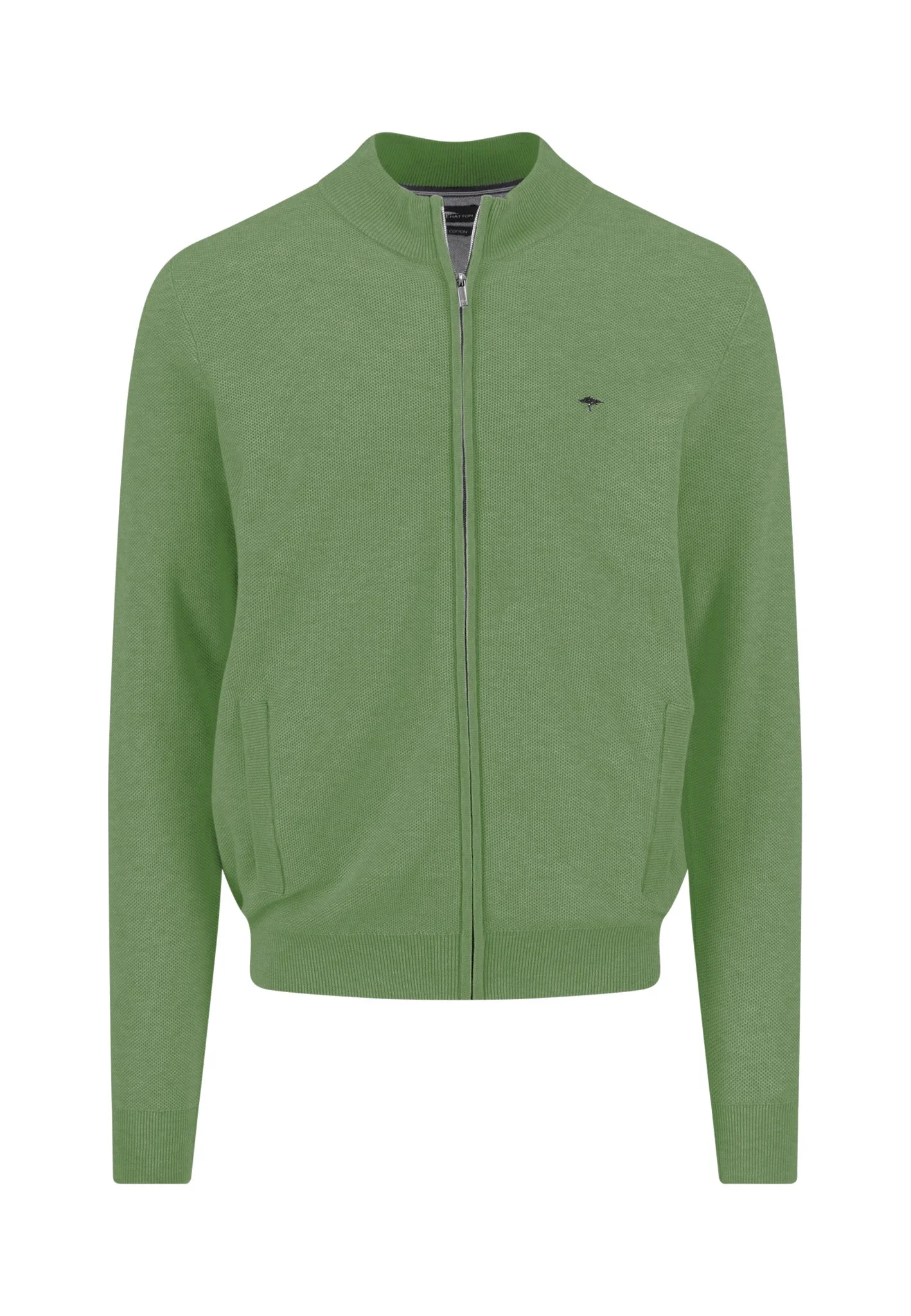 Strickjacke aus reiner Baumwolle mit Reißverschluss und Stehkragen - Image 19