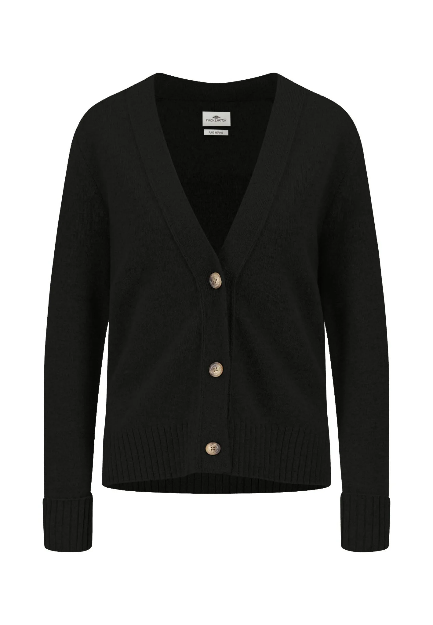 Strickjacke aus reiner Wolle mit V-Ausschnitt und Knopfleiste - Image 3
