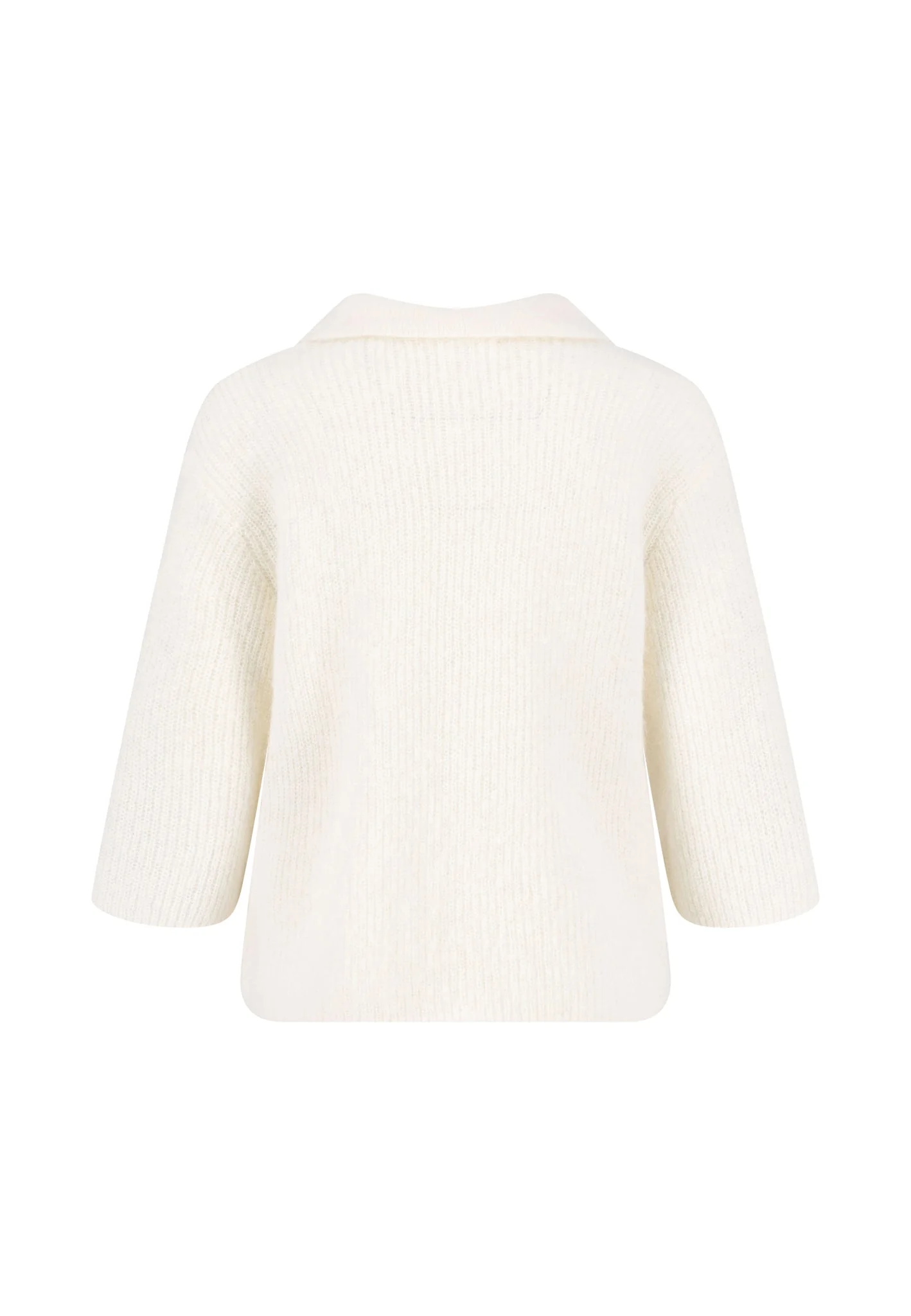Strickjacke aus Wollmix mit Hemdkragen und 3/4-Ärmeln - Image 12