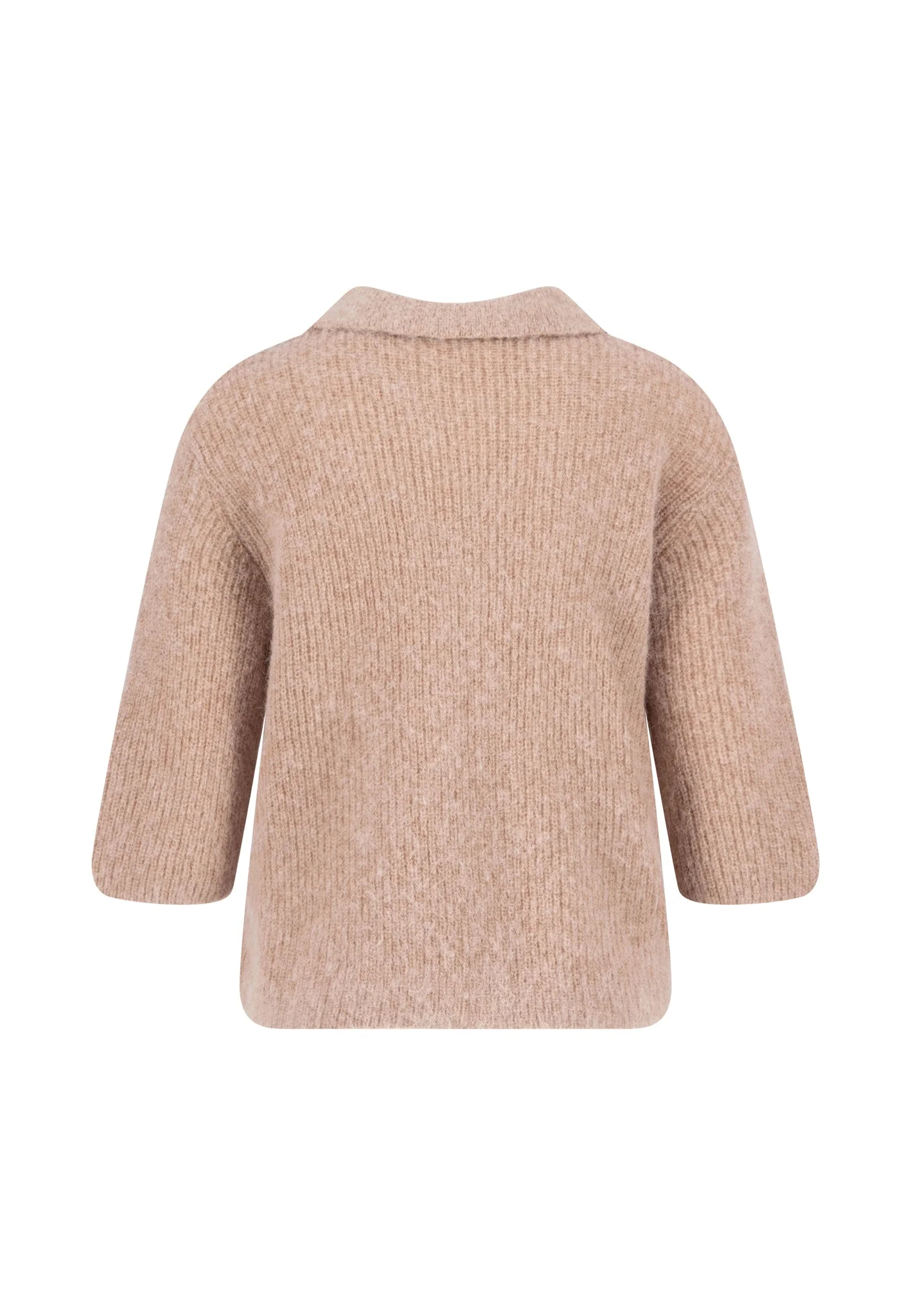 Strickjacke aus Wollmix mit Hemdkragen und 3/4-Ärmeln - Image 6