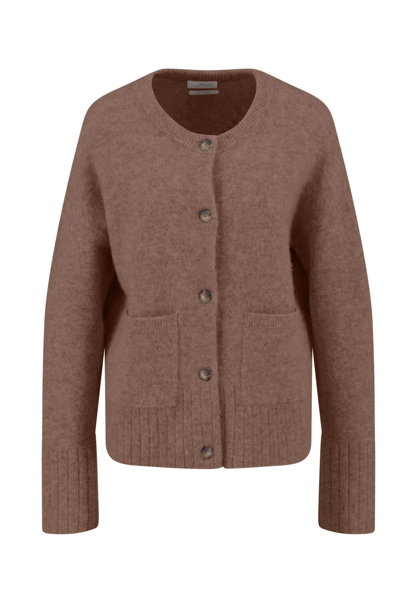 Strickjacke mit Alpaka-Wollmix und Rundhalsausschnitt - Image 21