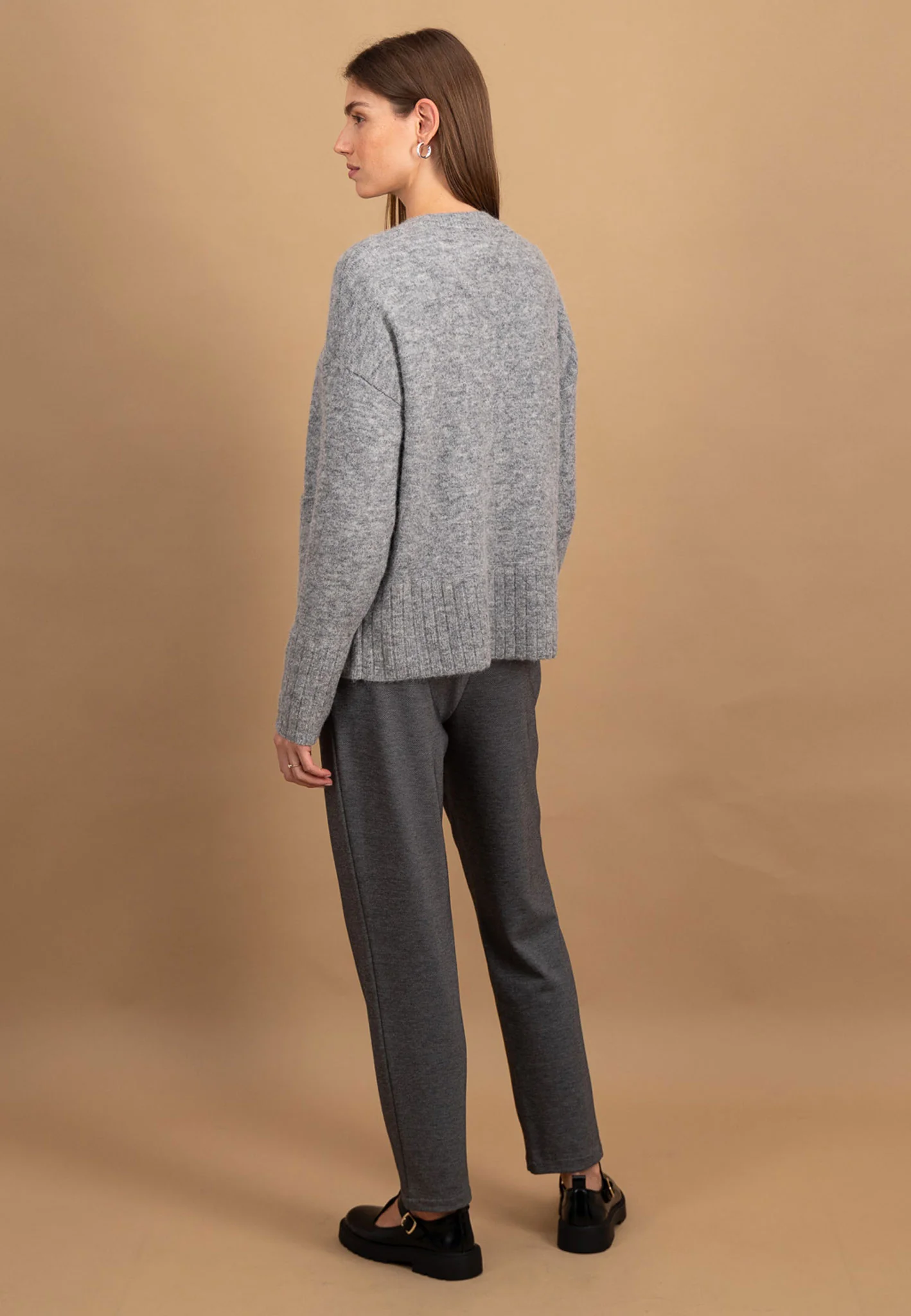 Strickjacke mit Alpaka-Wollmix und Rundhalsausschnitt - Image 9