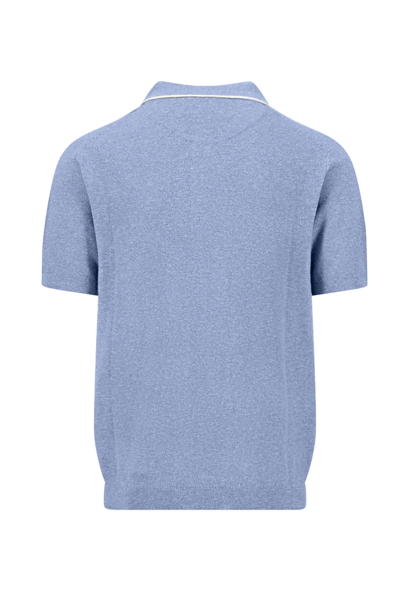 Strickpoloshirt aus Baumwoll-Leinen-Mix mit Kontrastkragen - Image 10