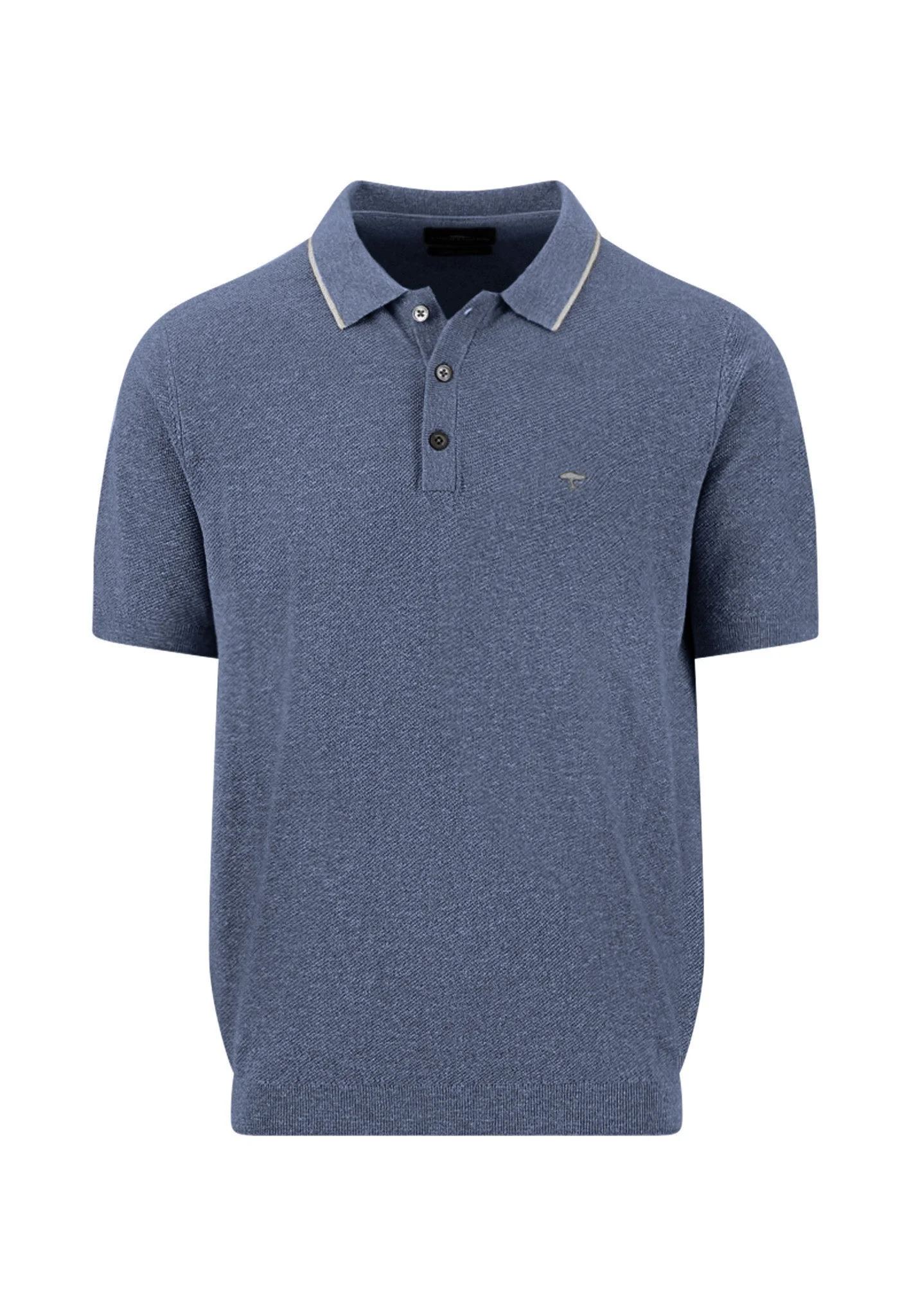 Strickpoloshirt aus Baumwoll-Leinen-Mix mit Kontrastkragen - Image 14