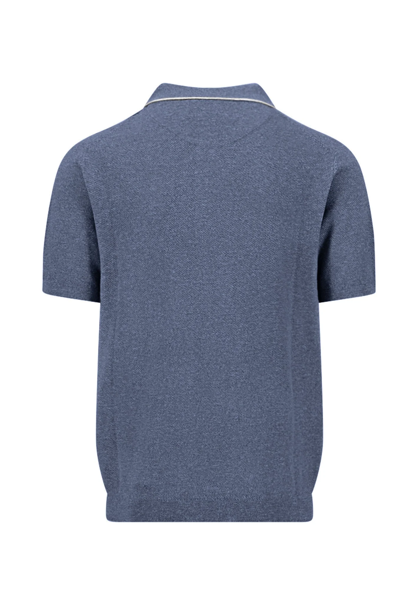 Strickpoloshirt aus Baumwoll-Leinen-Mix mit Kontrastkragen - Image 15