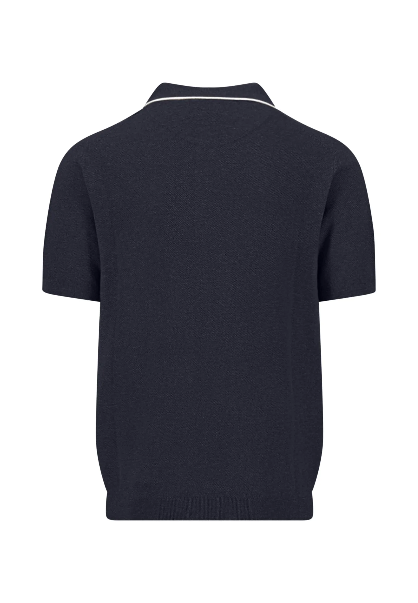 Strickpoloshirt aus Baumwoll-Leinen-Mix mit Kontrastkragen - Image 20