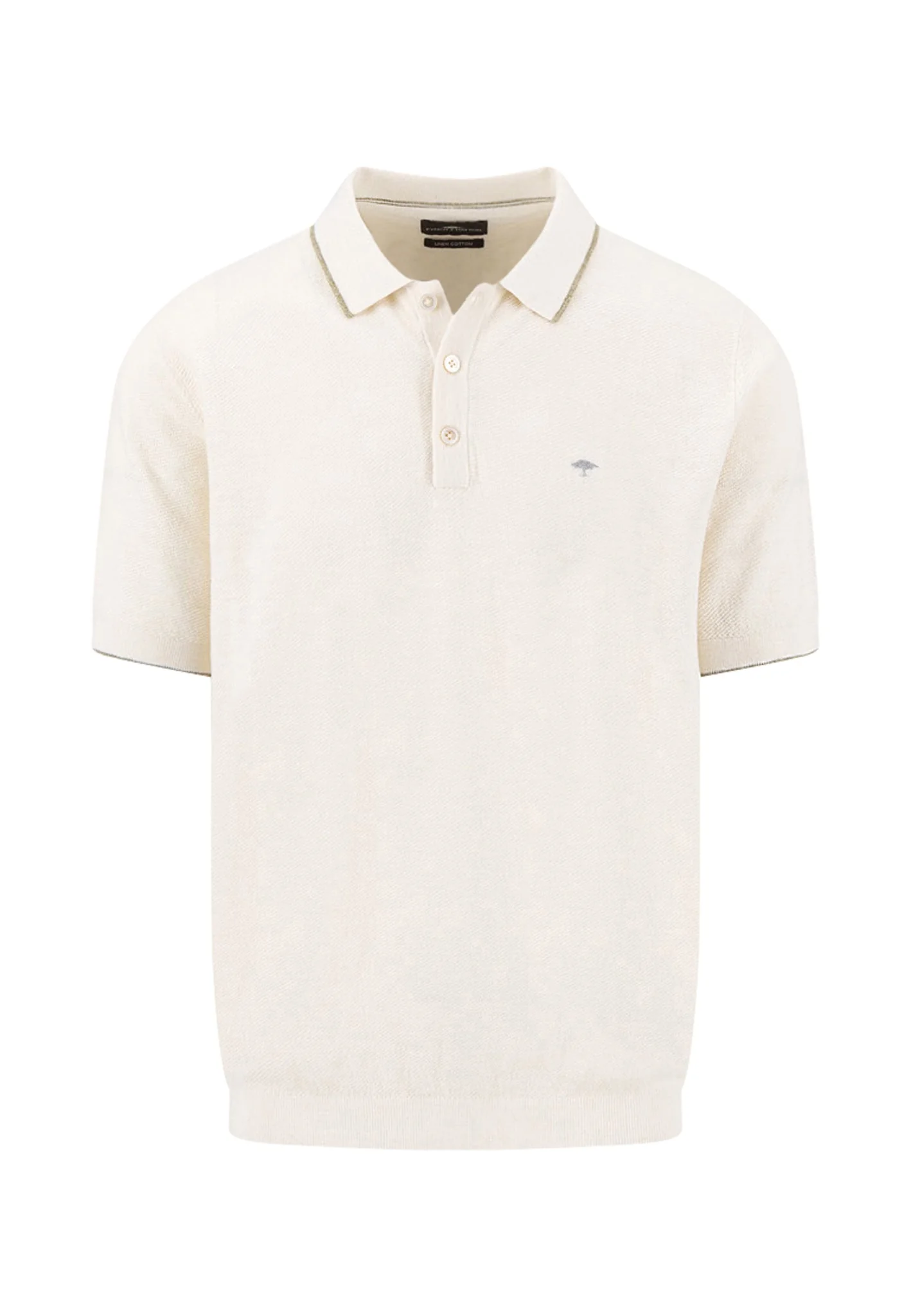 Strickpoloshirt aus Baumwoll-Leinen-Mix mit Kontrastkragen - Image 24