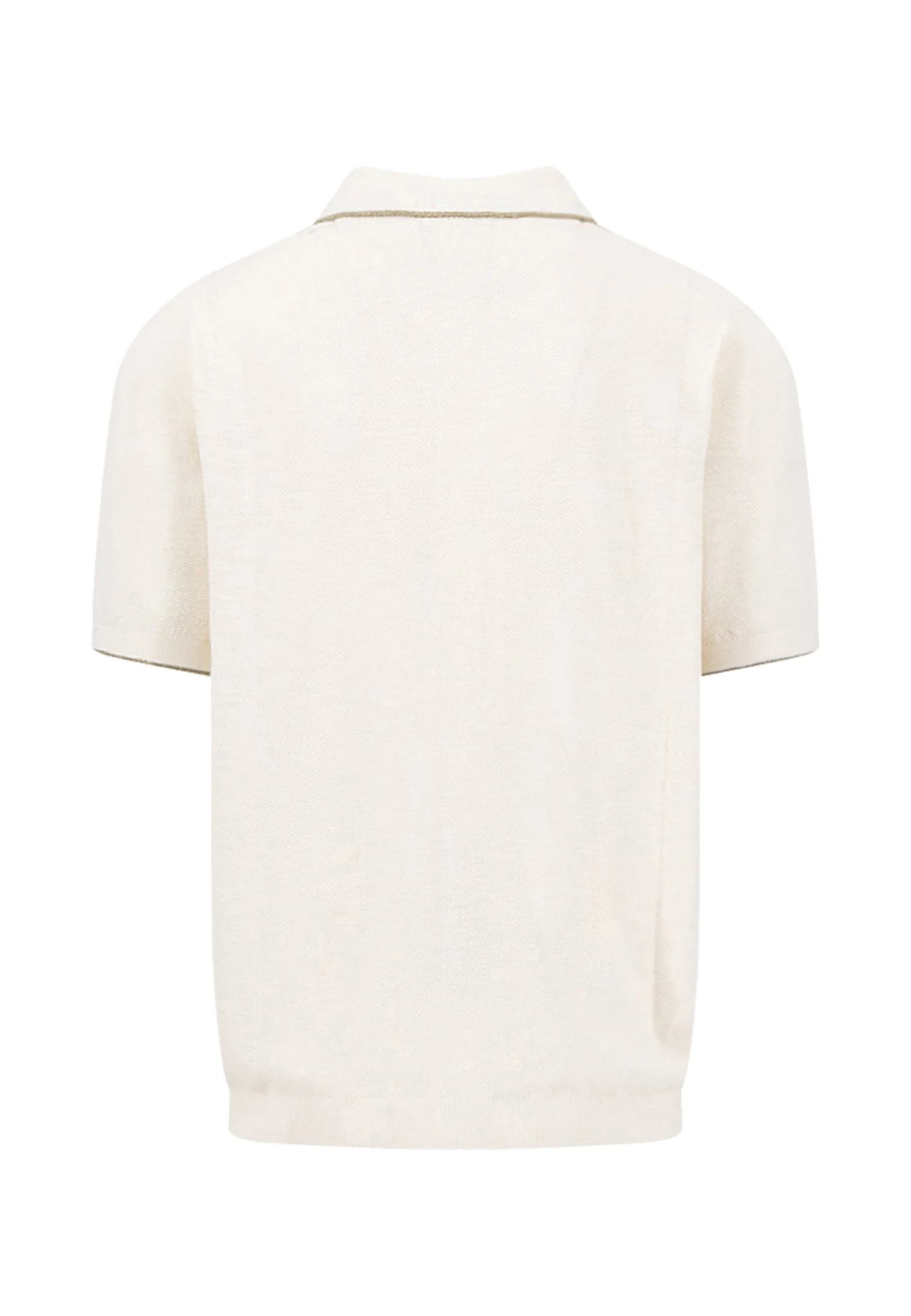 Strickpoloshirt aus Baumwoll-Leinen-Mix mit Kontrastkragen - Image 25