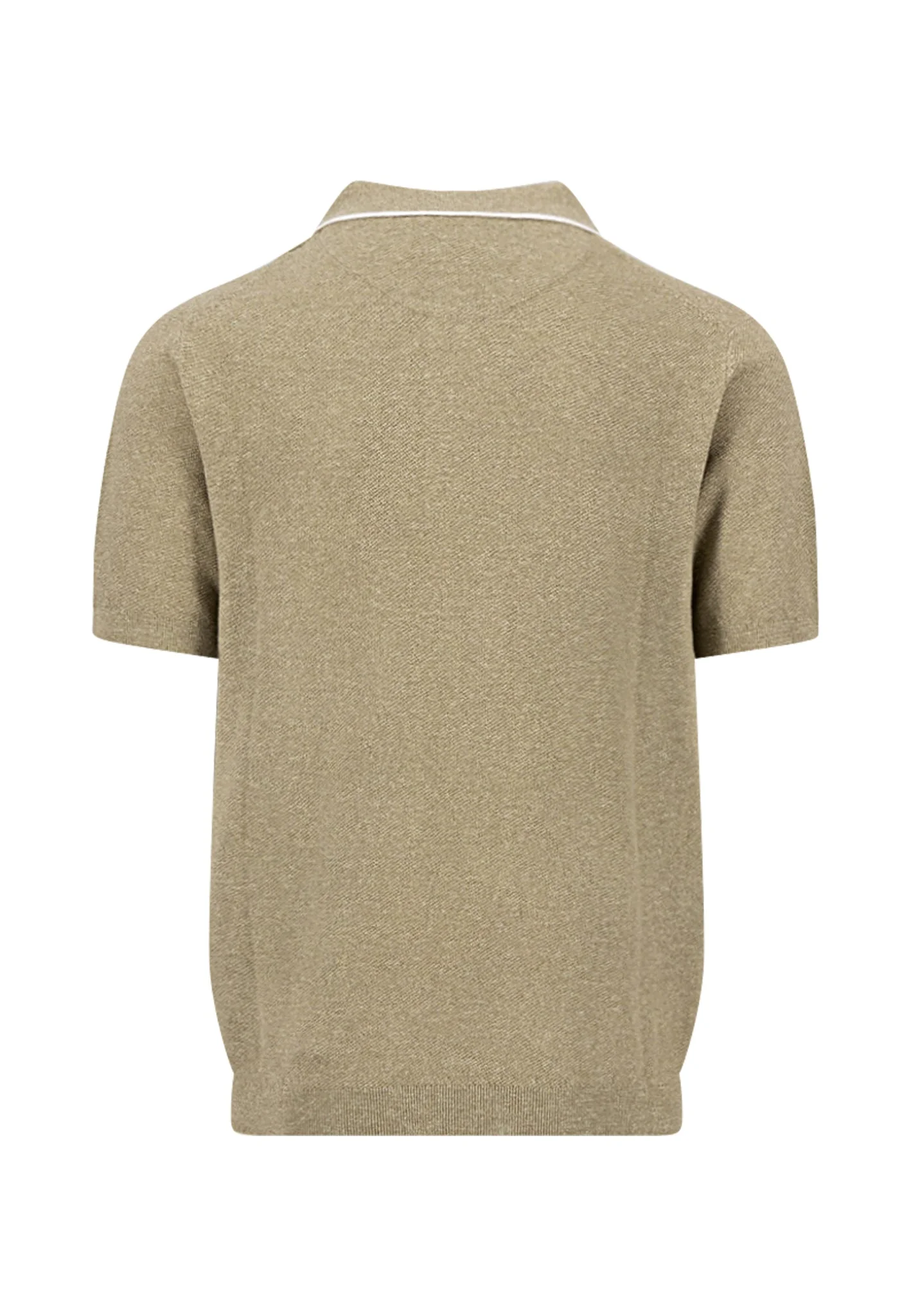 Strickpoloshirt aus Baumwoll-Leinen-Mix mit Kontrastkragen - Image 5