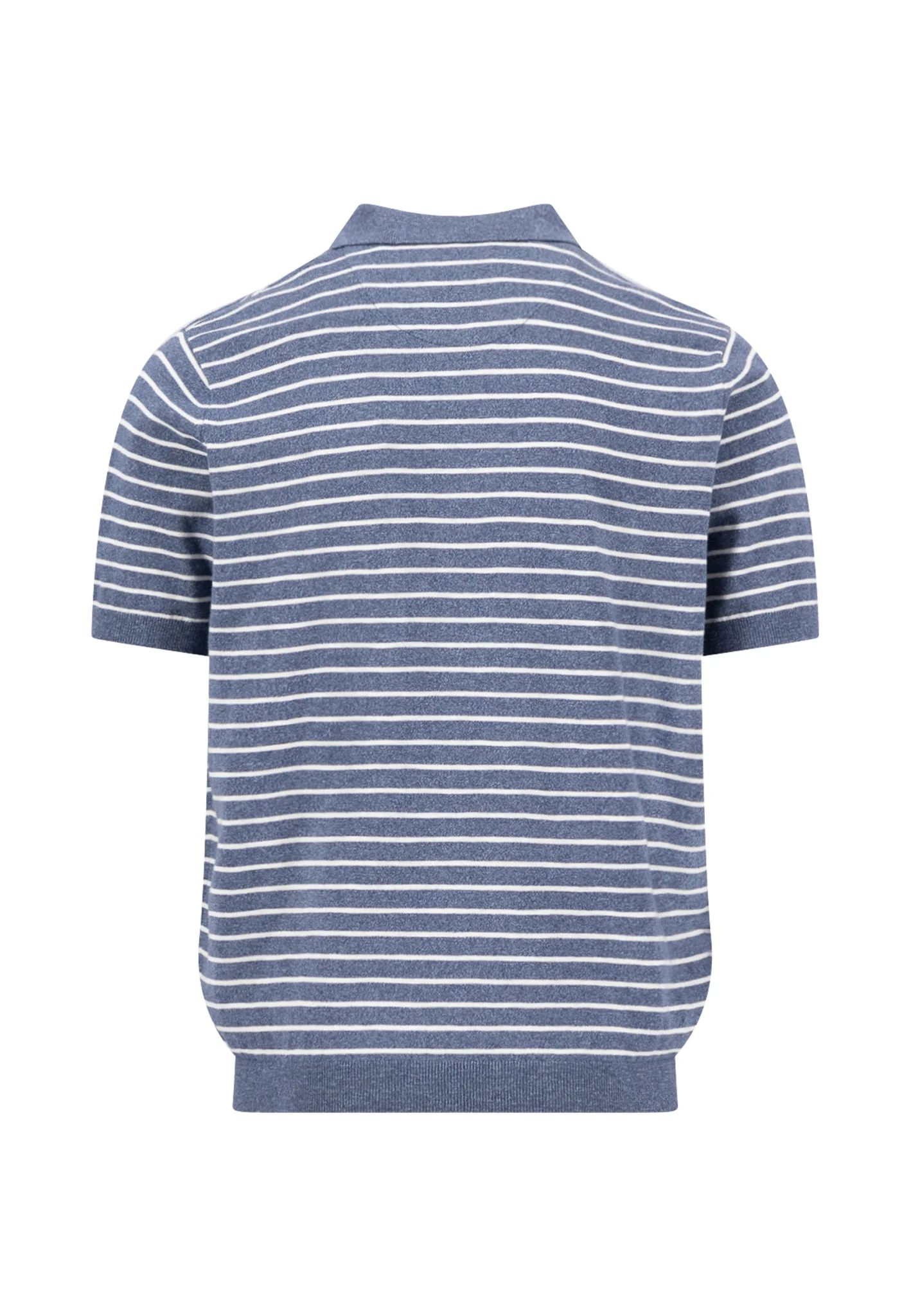 Strickpoloshirt aus Baumwoll-Leinen-Mix mit Streifenmuster - Image 10