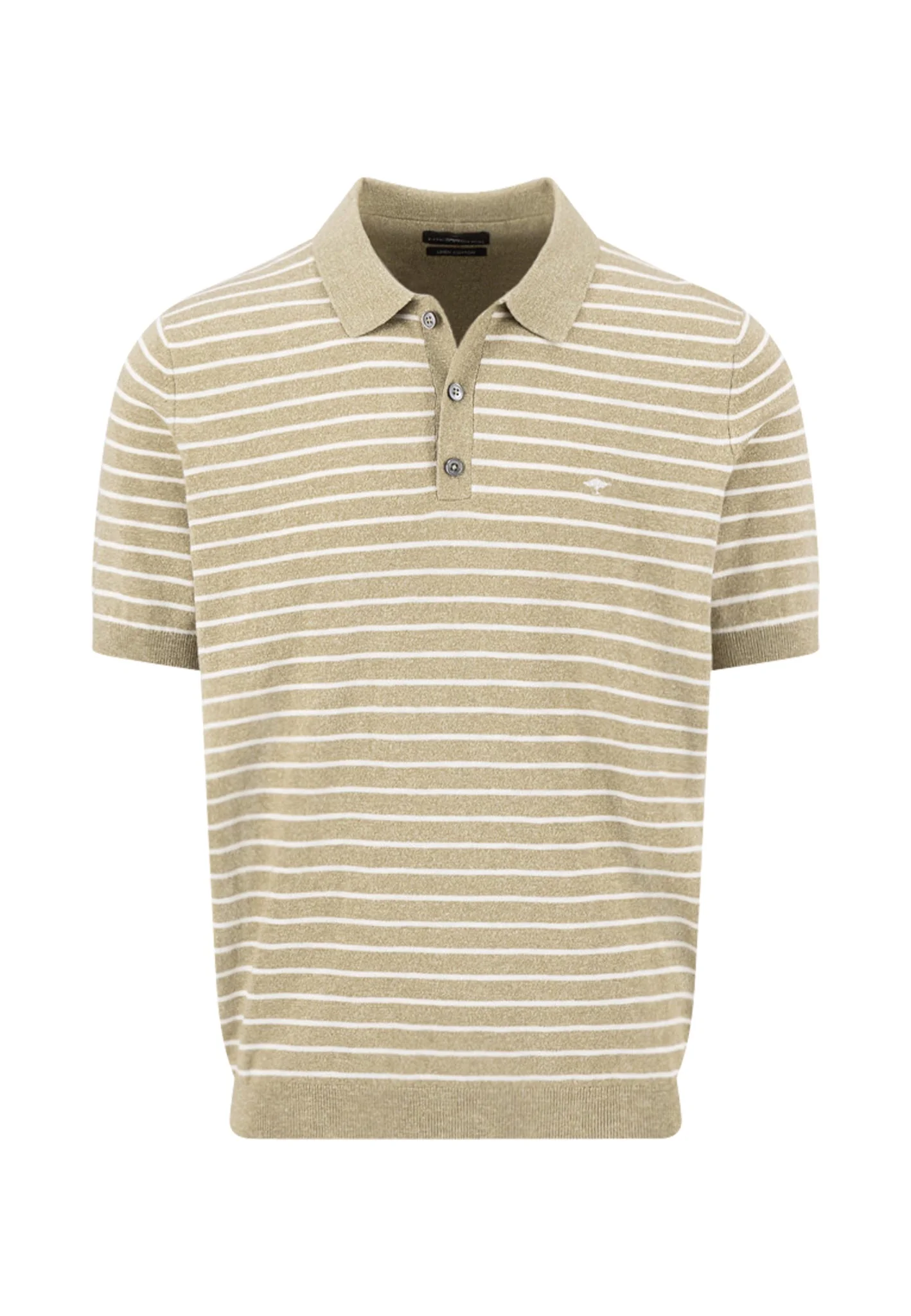 Strickpoloshirt aus Baumwoll-Leinen-Mix mit Streifenmuster - Image 14