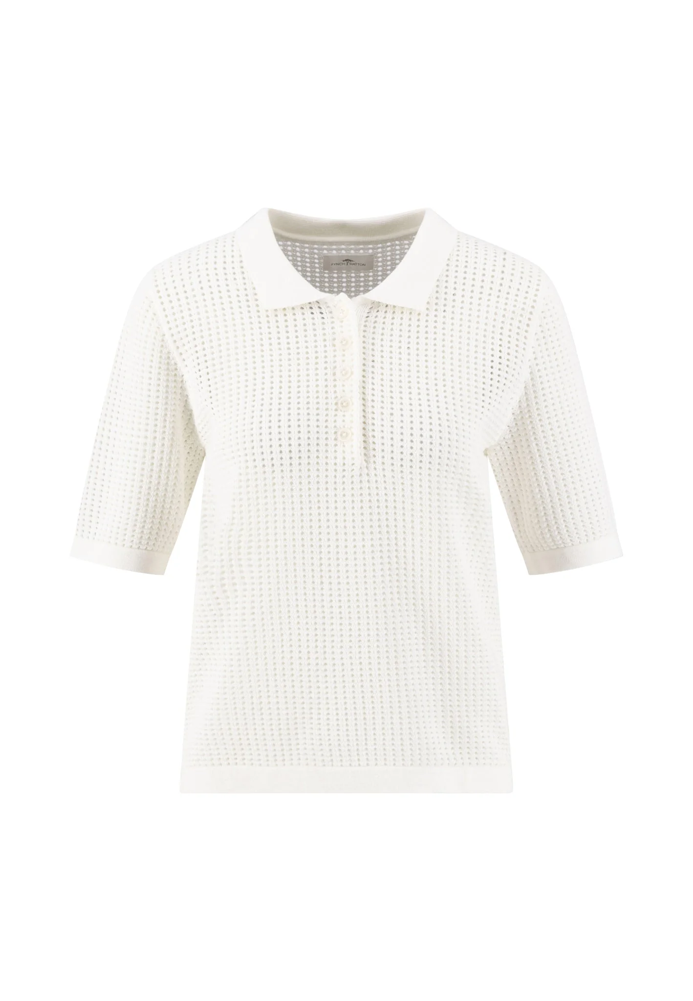 Strickpoloshirt aus Baumwolle mit Strukturmuster - Image 4