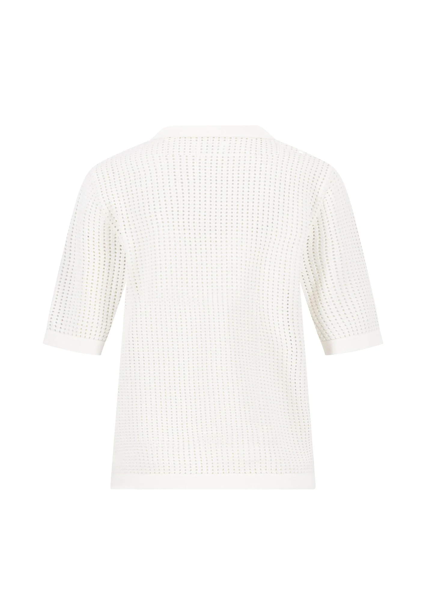 Strickpoloshirt aus Baumwolle mit Strukturmuster - Image 5