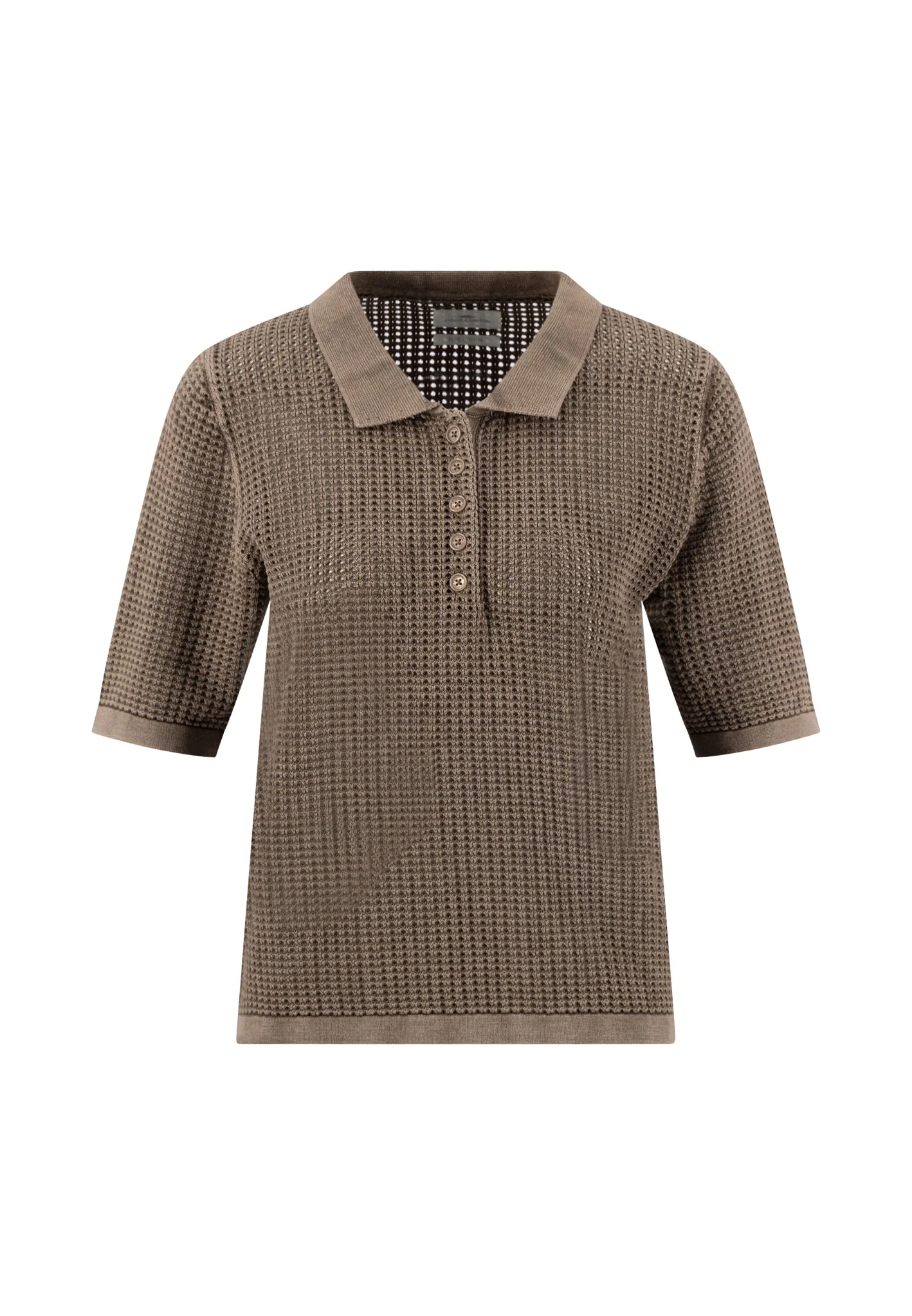 Strickpoloshirt aus Baumwolle mit Strukturmuster - Image 9