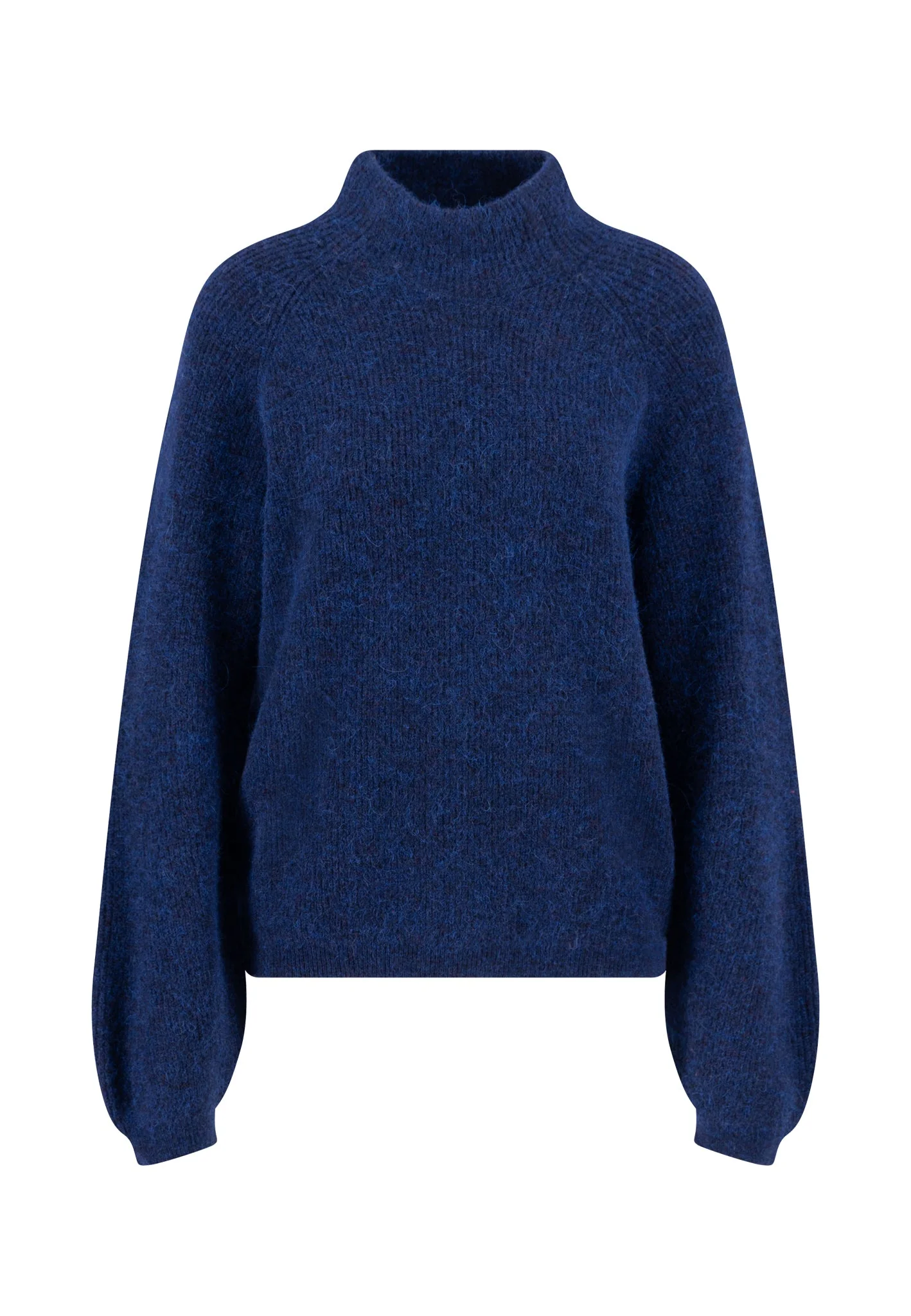 Strickpullover aus Alpaka-Wollmix mit Stehkragen und Ballonärmeln - Image 5
