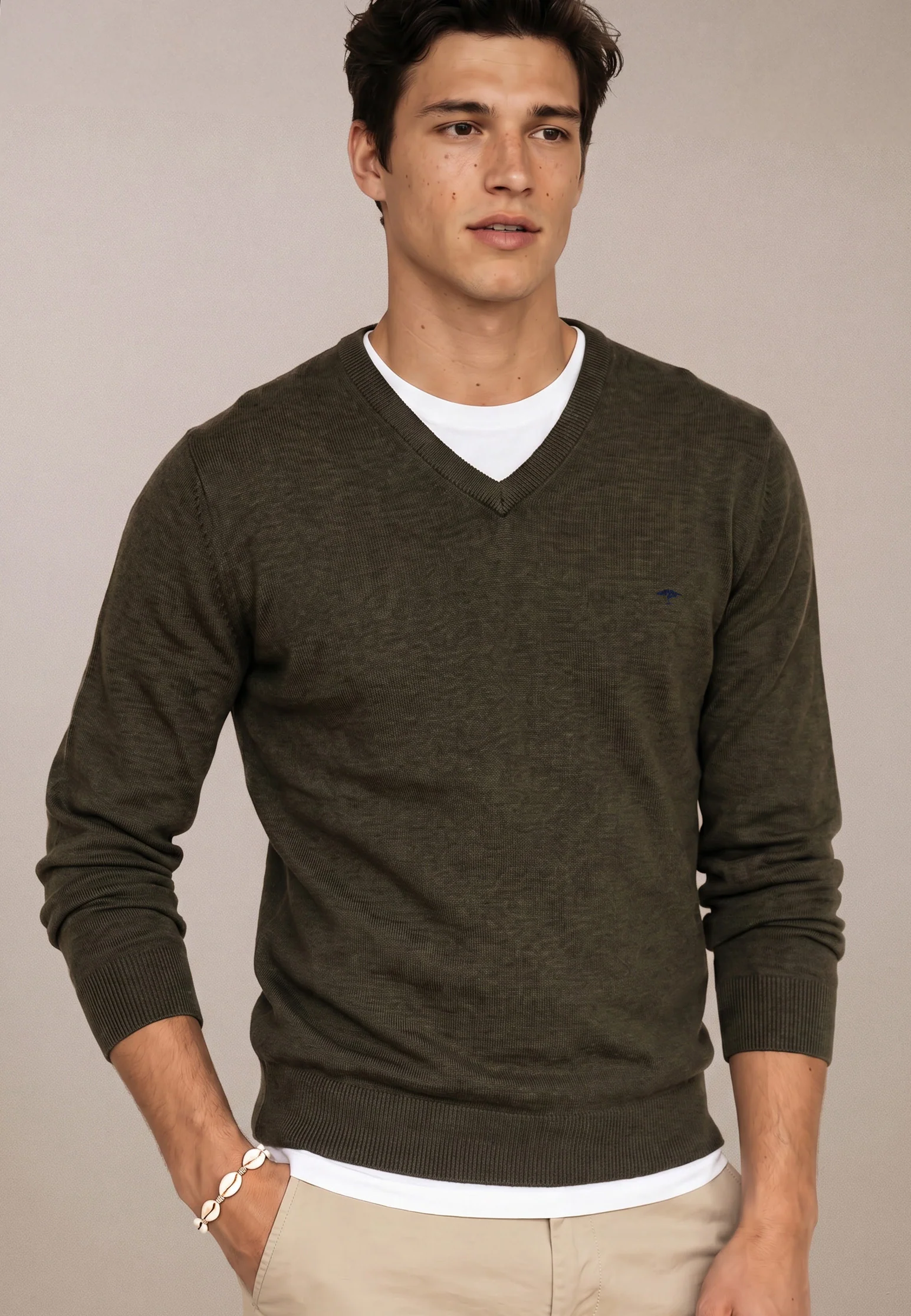 Strickpullover aus Woll-Kaschmir-Mix mit V-Ausschnitt - Image 18