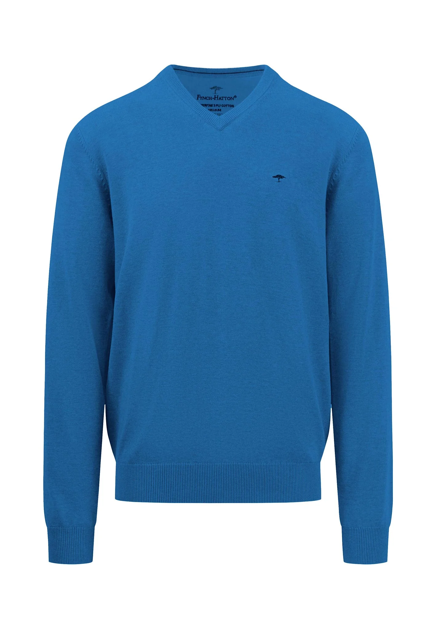 Pullover aus Baumwolle mit V-Ausschnitt
