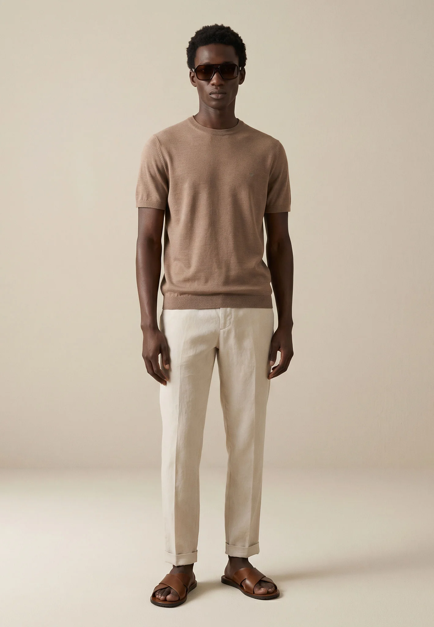Strickshirt aus Baumwoll-Leinen-Mix mit Rundhalsausschnitt - Image 7