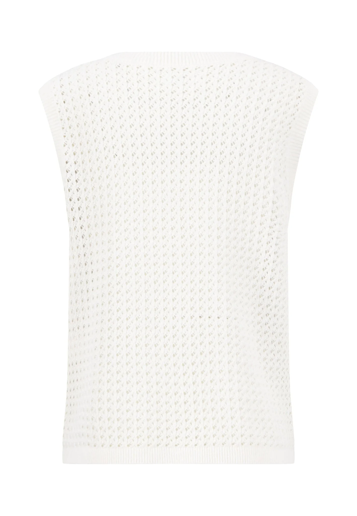 Stricktop aus Baumwolle mit Ajourmuster und Rundhalsausschnitt - Image 9